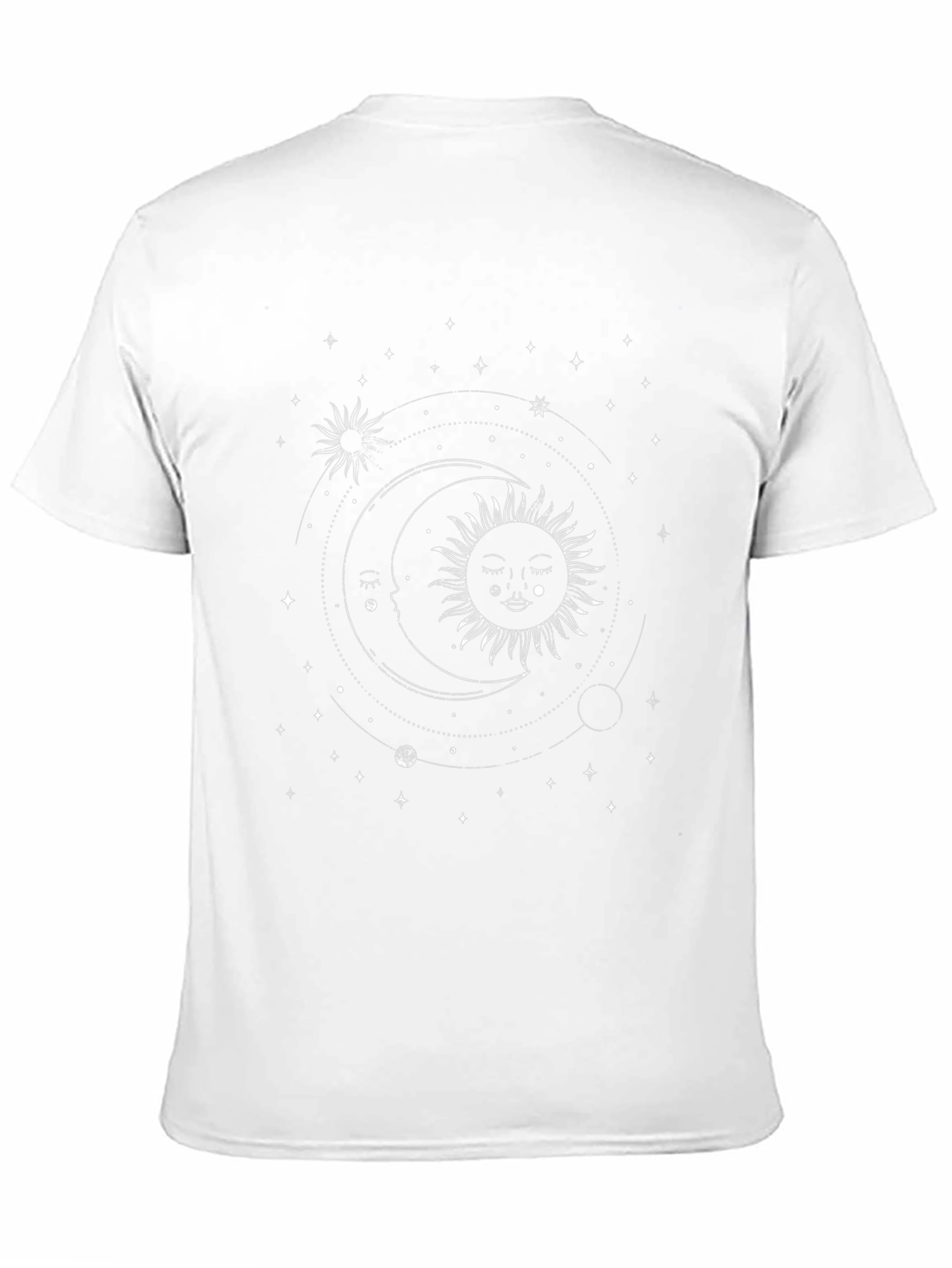 Celestial Sun & Moon Graphic Tee - Black