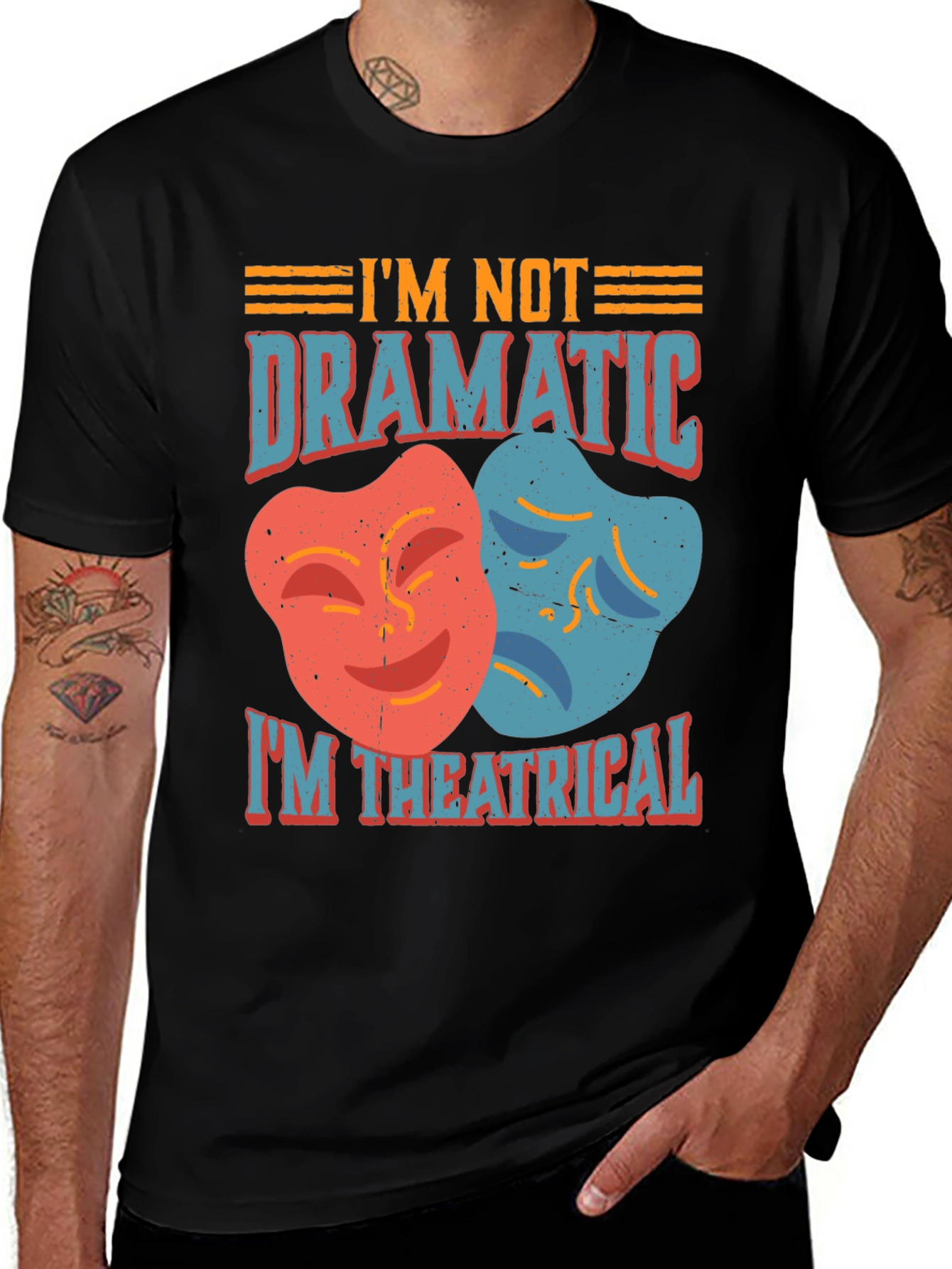 Theatrical T-Shirt - Drama Masks