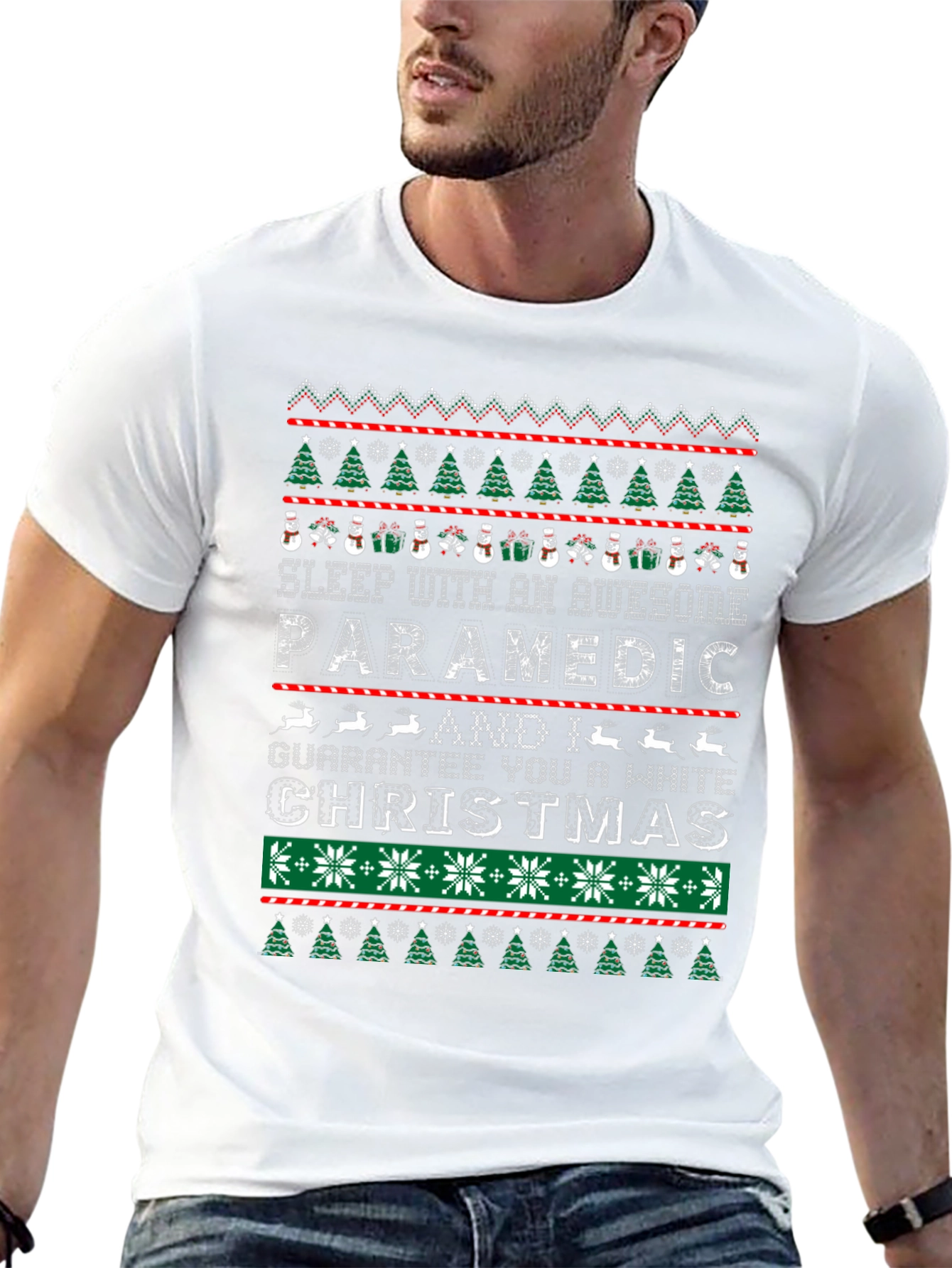Awesome Paramedic Ugly Christmas Sweater T-Shirt