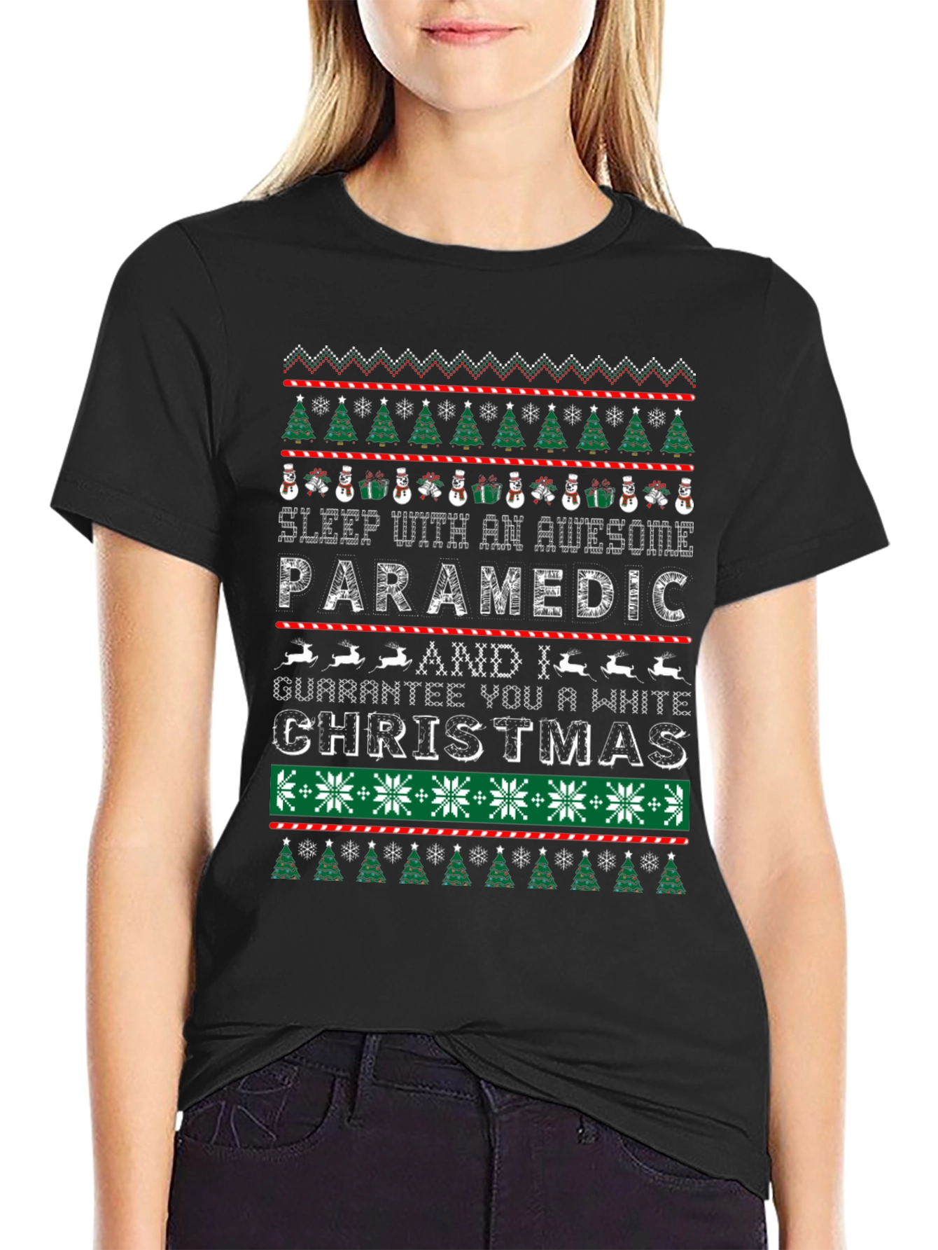 Awesome Paramedic Ugly Christmas Sweater T-Shirt