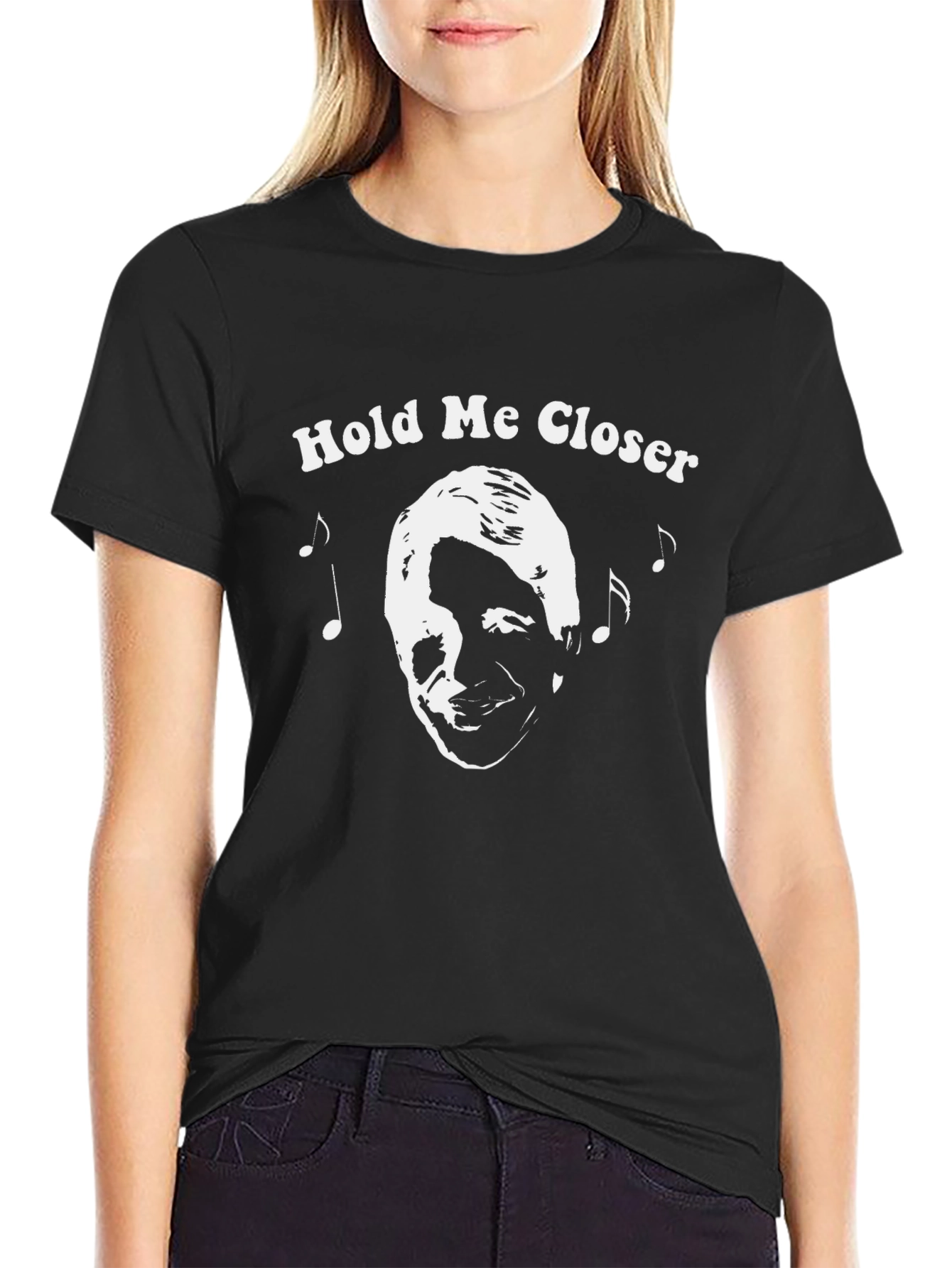 Hold Me Closer Graphic T-Shirt - Black Cotton Tee
