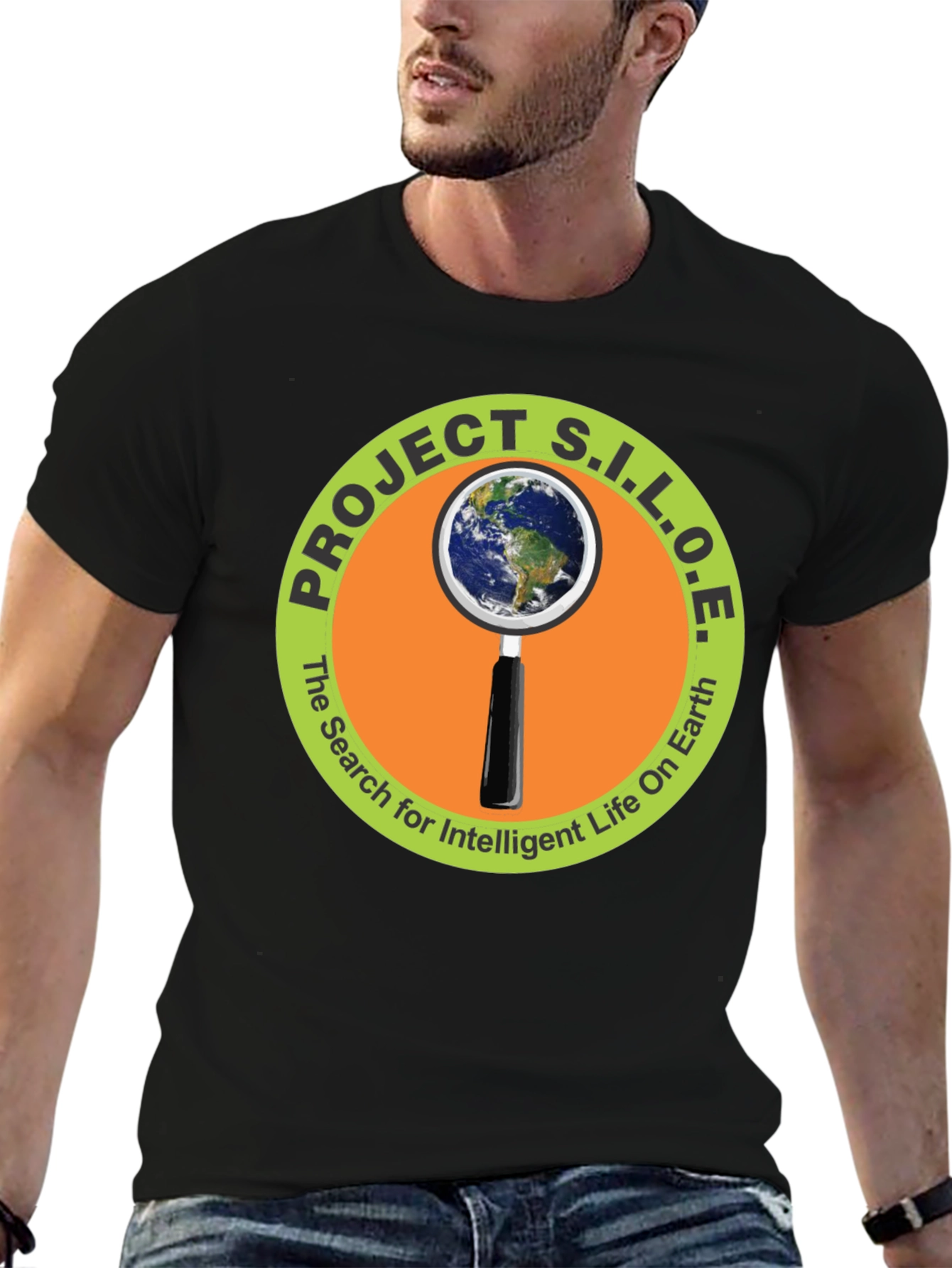 Project S.I.L.O.E. Black Graphic T-Shirt