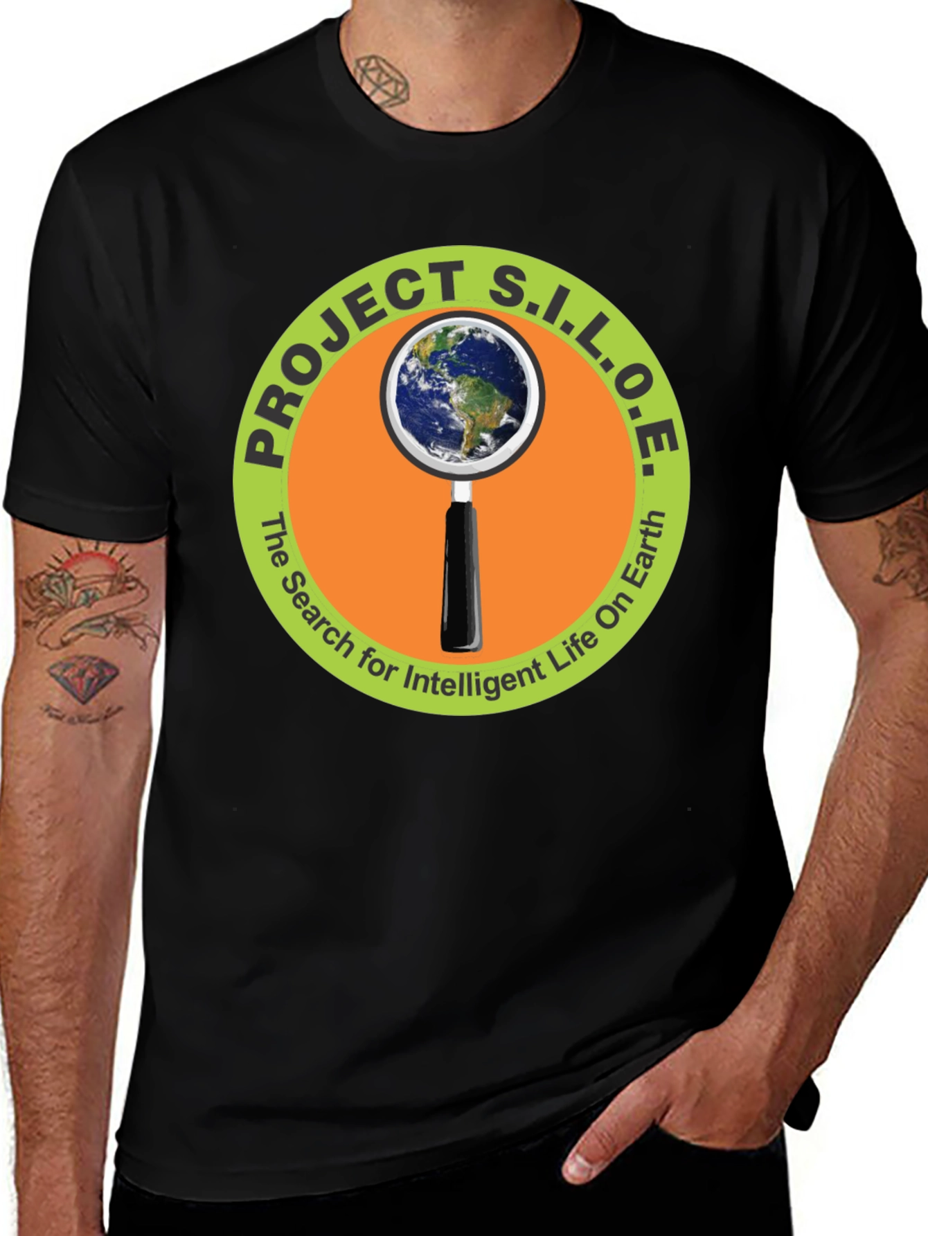 Project S.I.L.O.E. Black Graphic T-Shirt