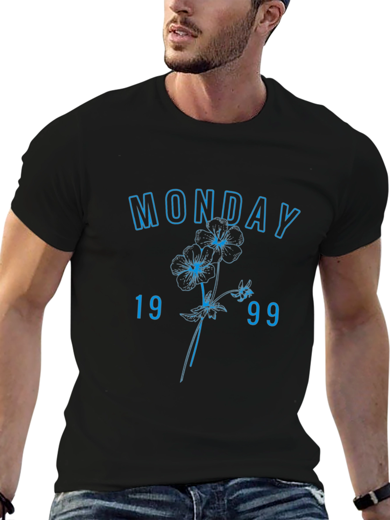 Monday 1999 Floral Graphic Tee - Casual Streetwear