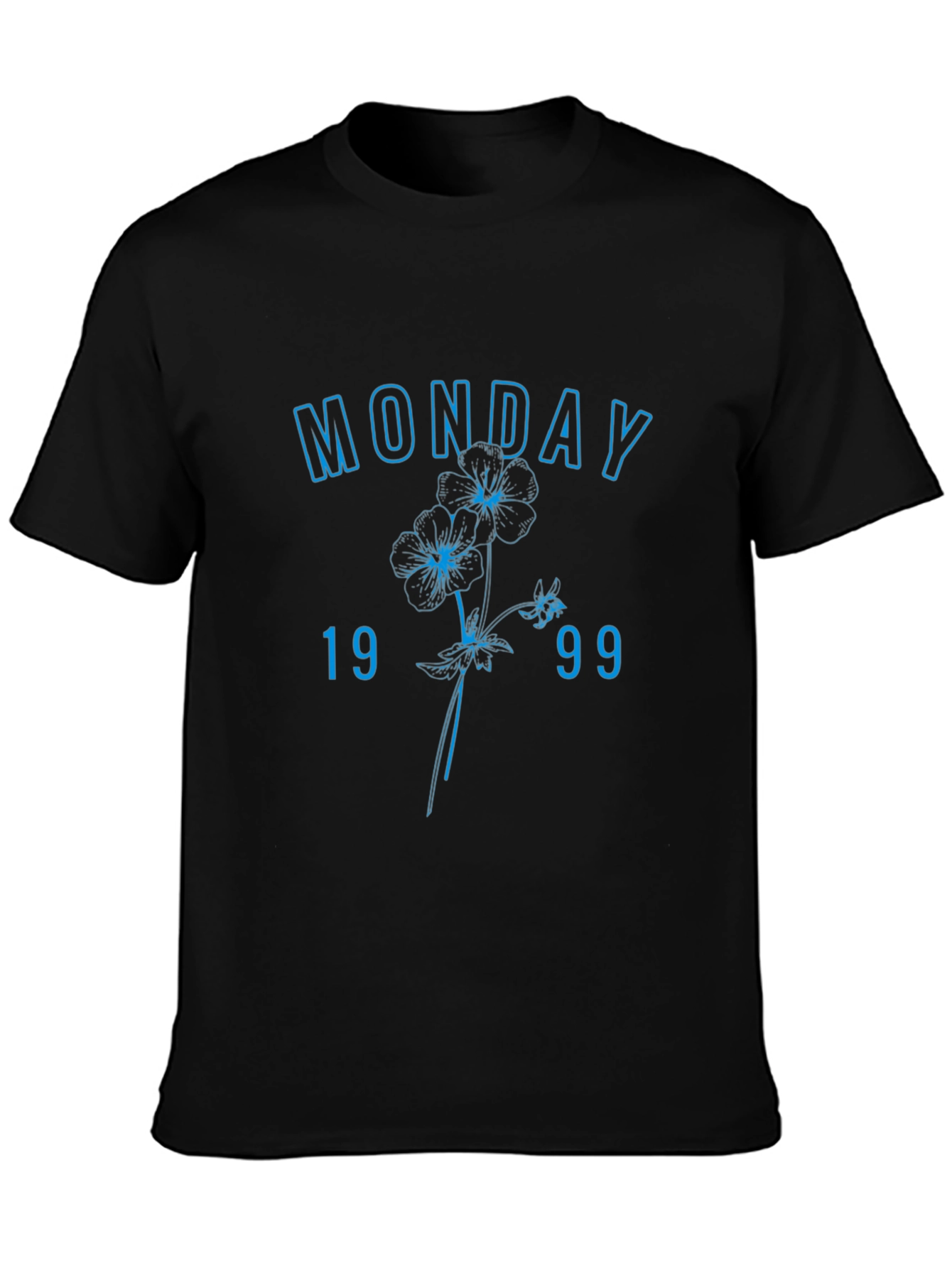 Monday 1999 Floral Graphic Tee - Casual Streetwear