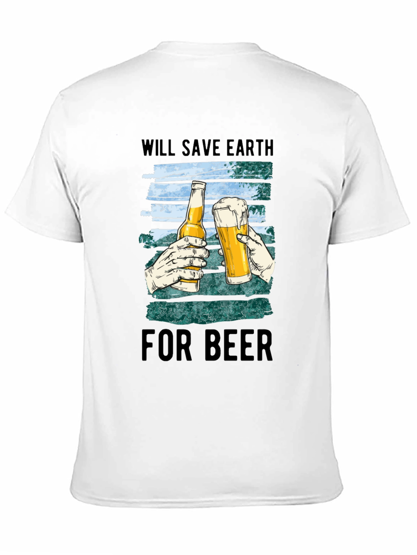 Save Earth For Beer Graphic T-Shirt