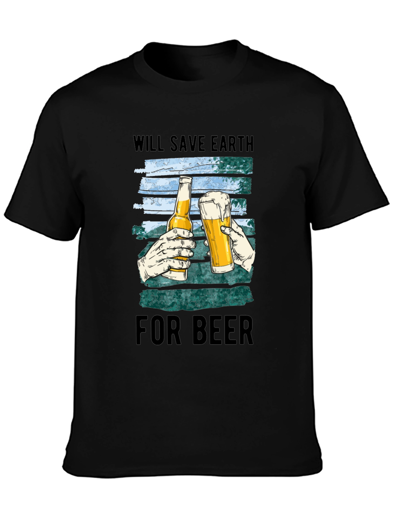 Save Earth For Beer Graphic T-Shirt