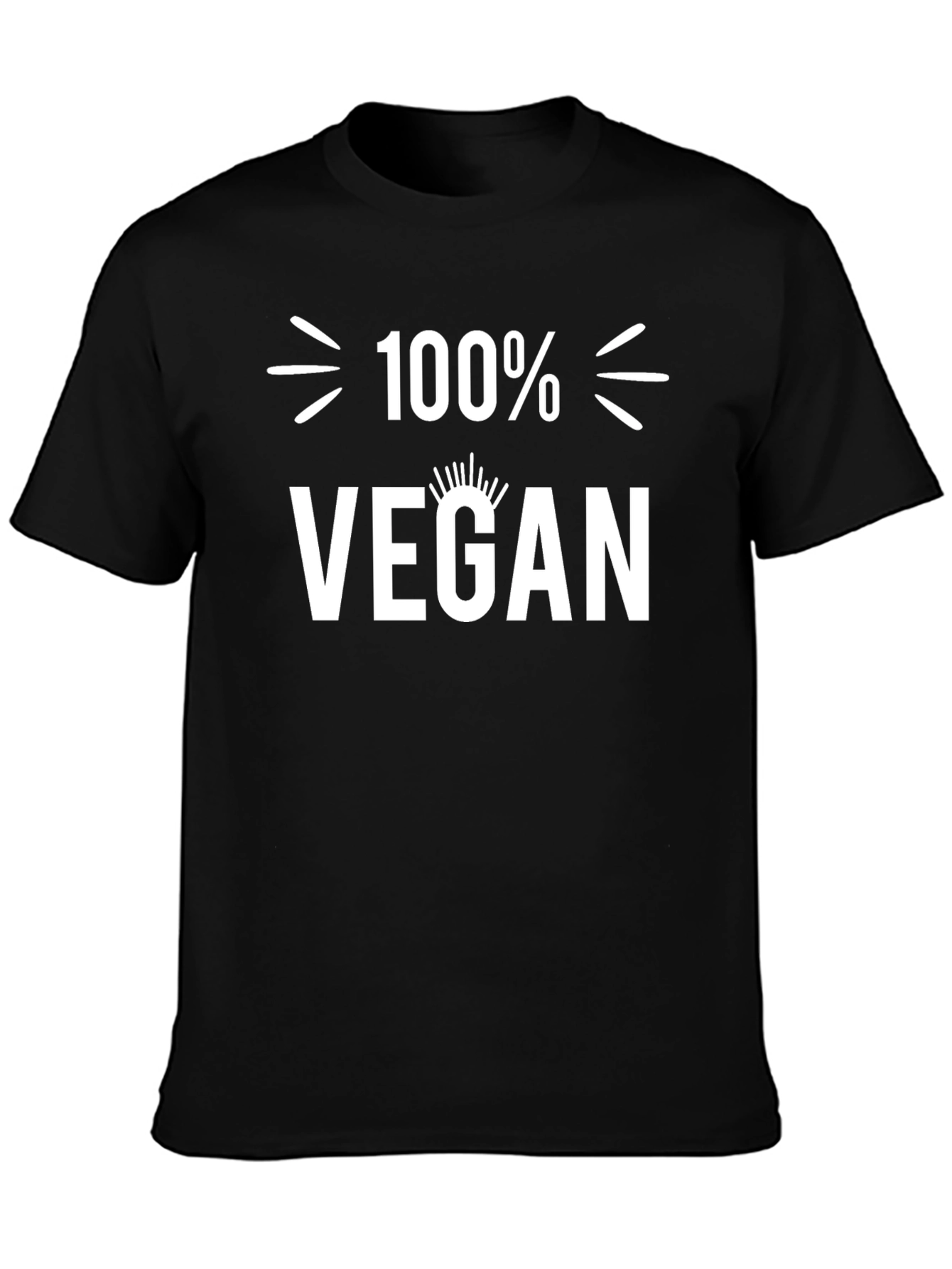 100% Vegan Black T-Shirt