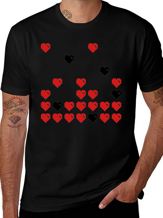 Pixel Heart Graphic T-Shirt - Gamer Tee