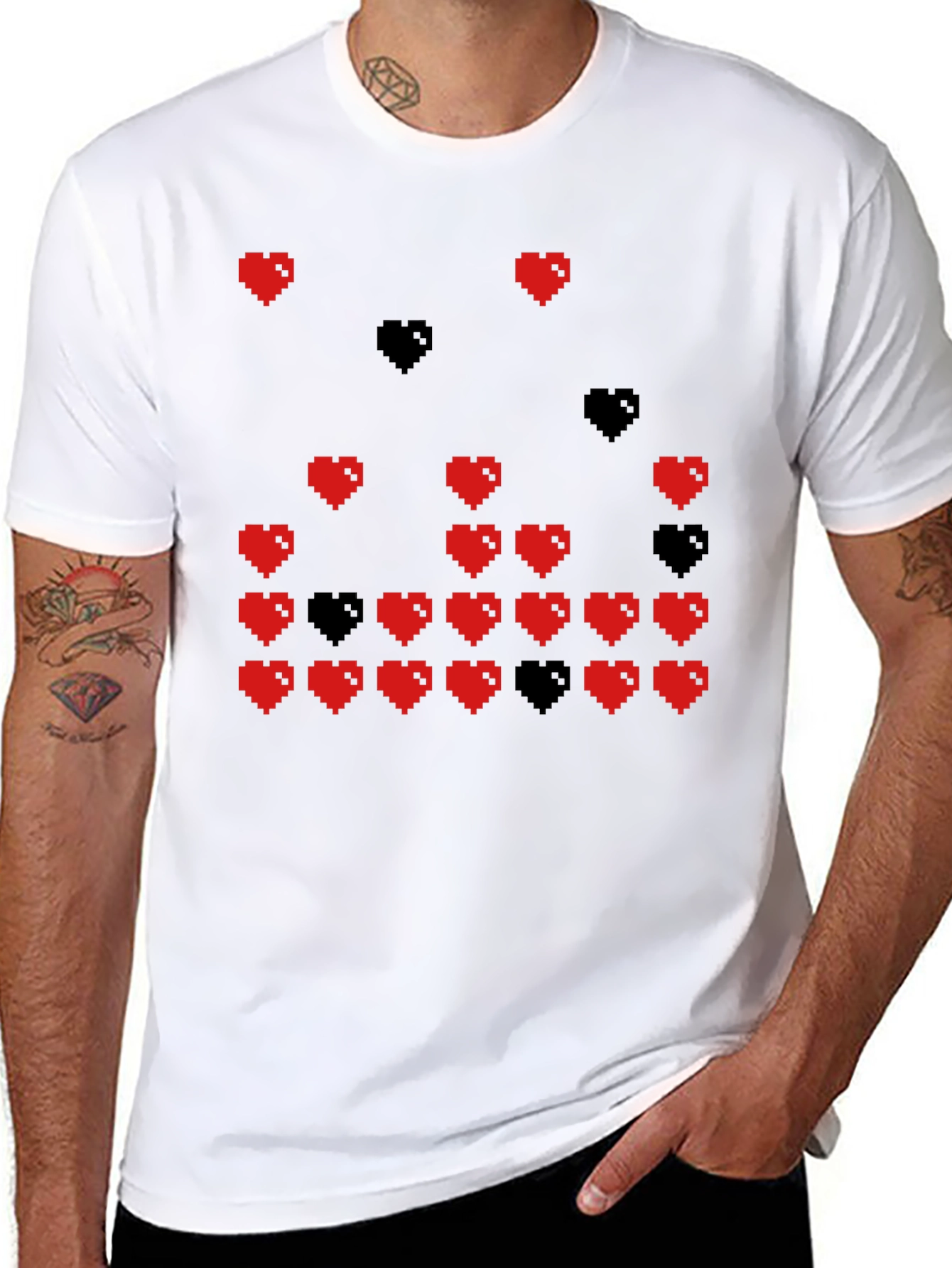 Pixel Heart Graphic T-Shirt - Gamer Tee
