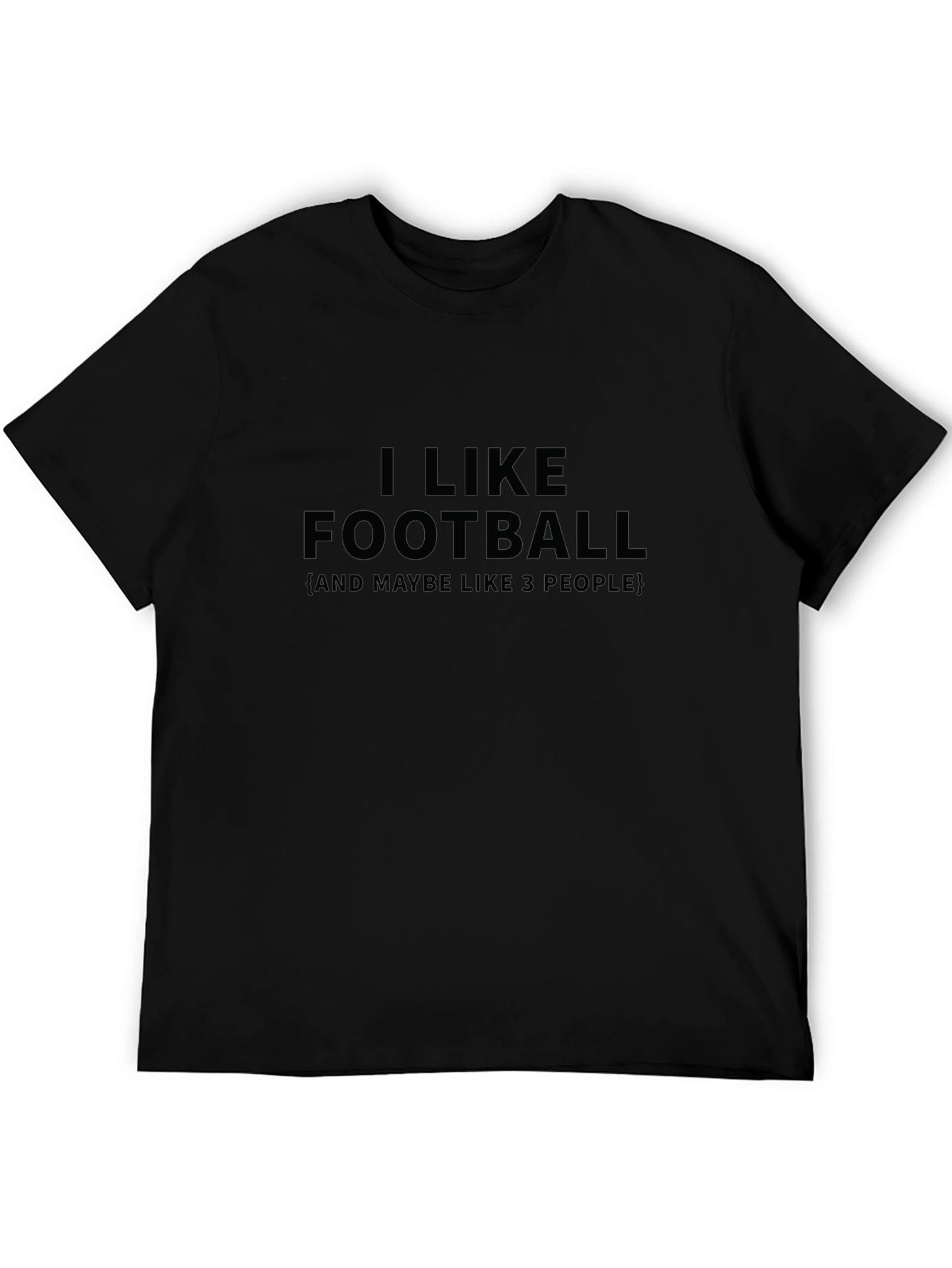 I Like Football Graphic Tee - Mens Black T-Shirt