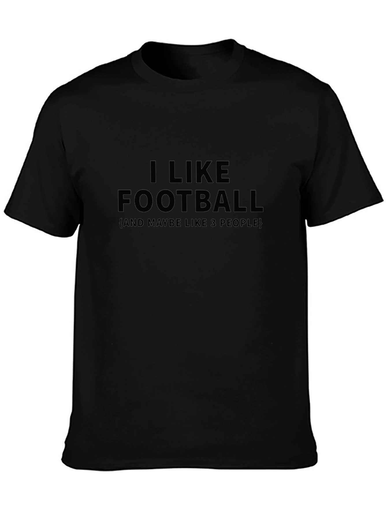 I Like Football Graphic Tee - Mens Black T-Shirt