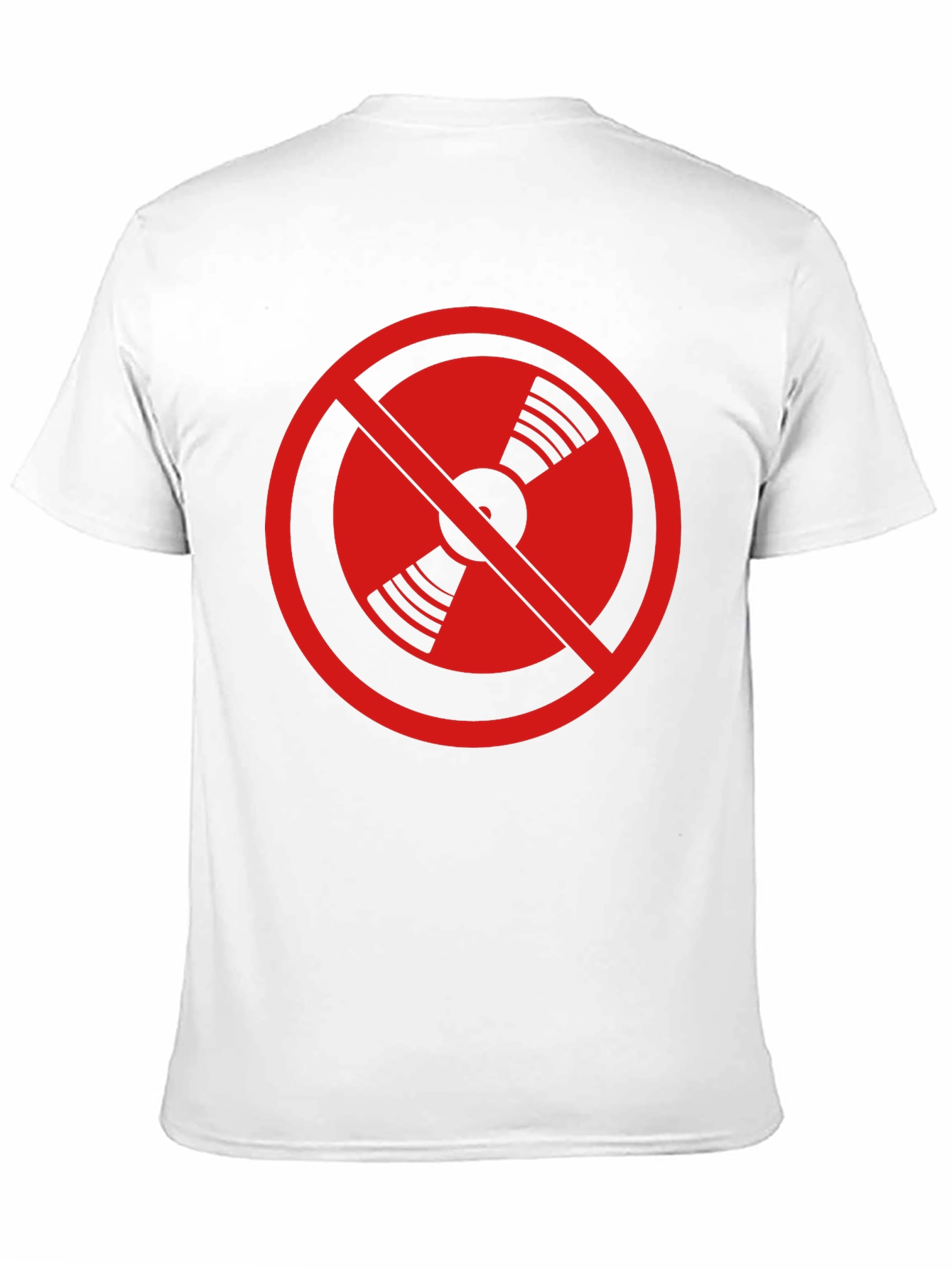 No Music Tee: Red & Black Graphic T-Shirt