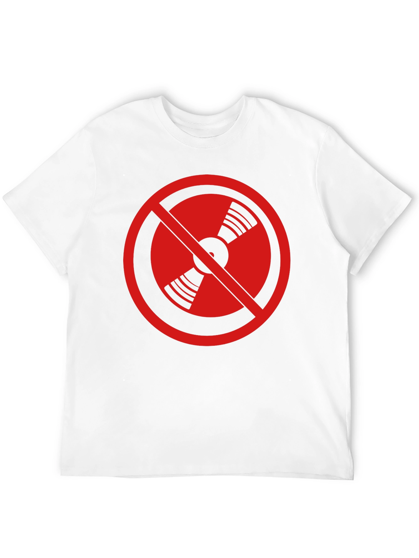 No Music Tee: Red & Black Graphic T-Shirt