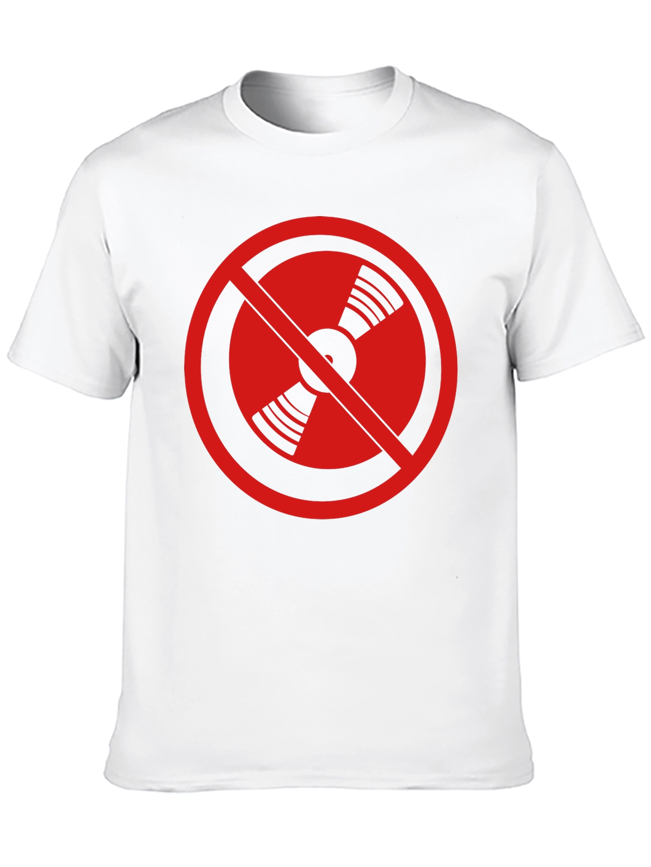 No Music Tee: Red & Black Graphic T-Shirt