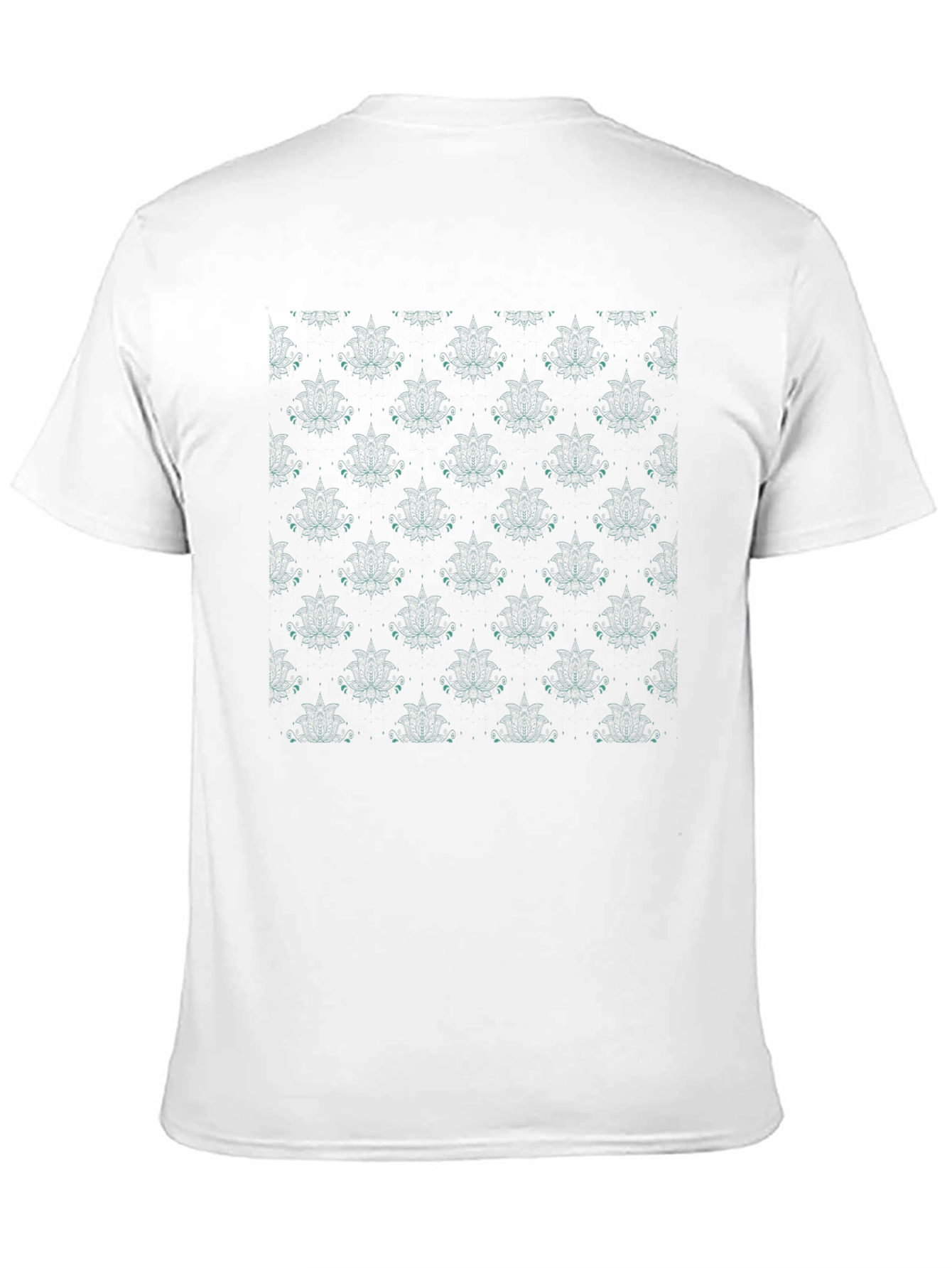 Floral Pattern Black T-Shirt