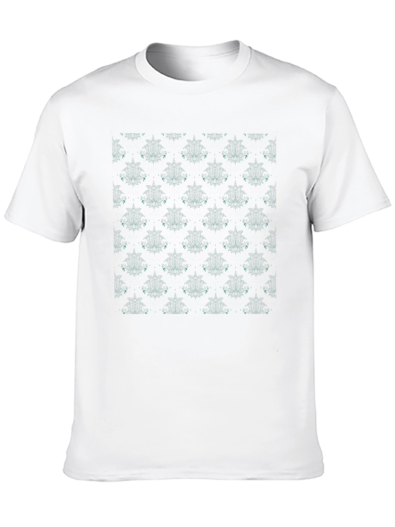 Floral Pattern Black T-Shirt