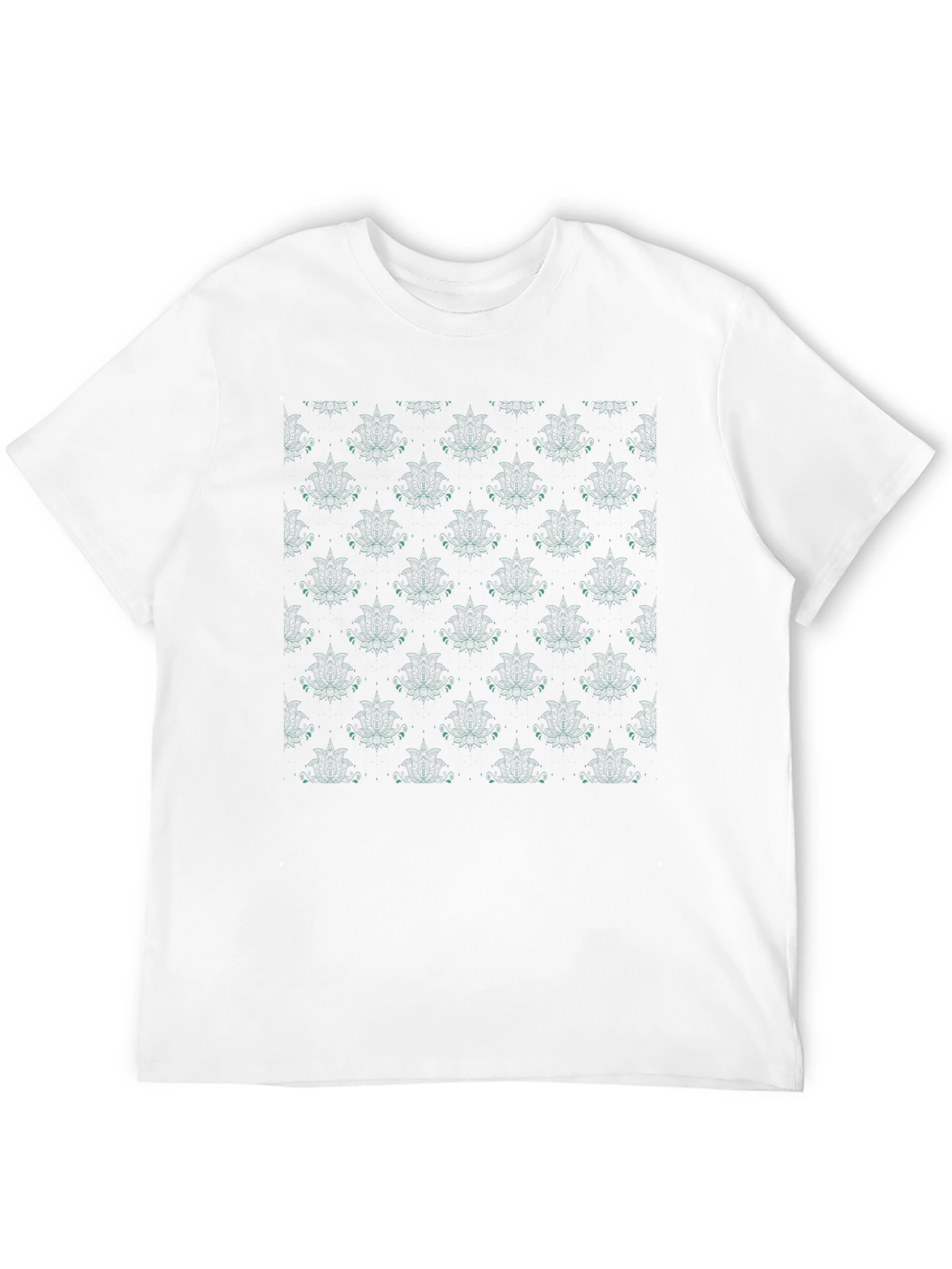 Floral Pattern Black T-Shirt