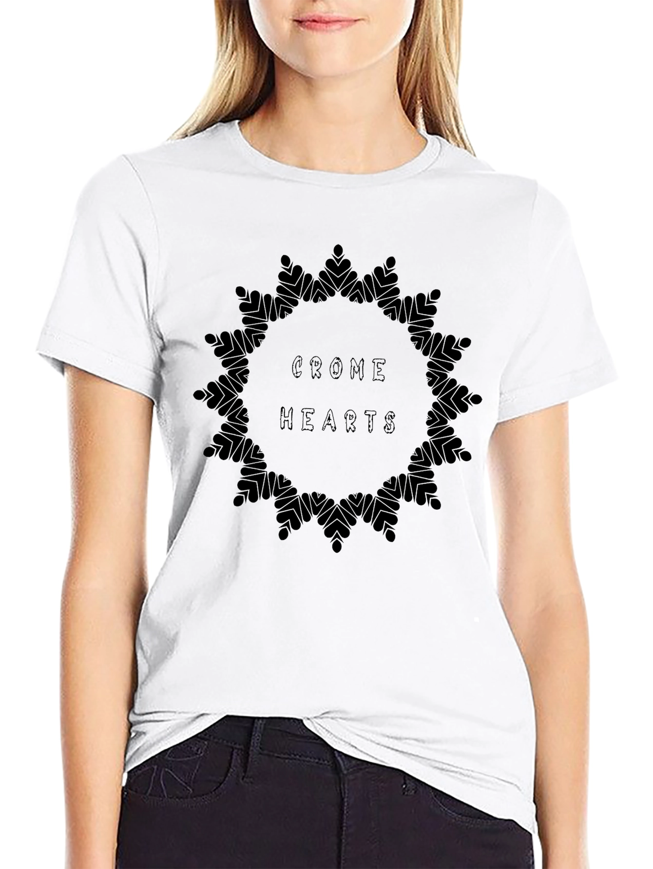 Crome Hearts Graphic Print Black T-Shirt