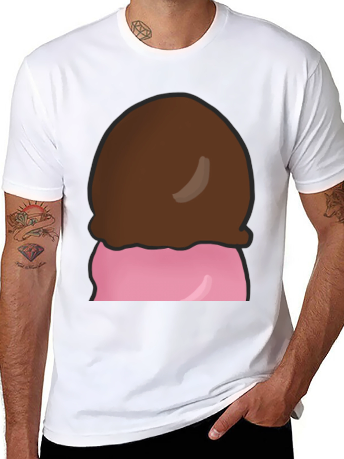 Ice Cream Graphic T-Shirt - Fun Novelty Tee