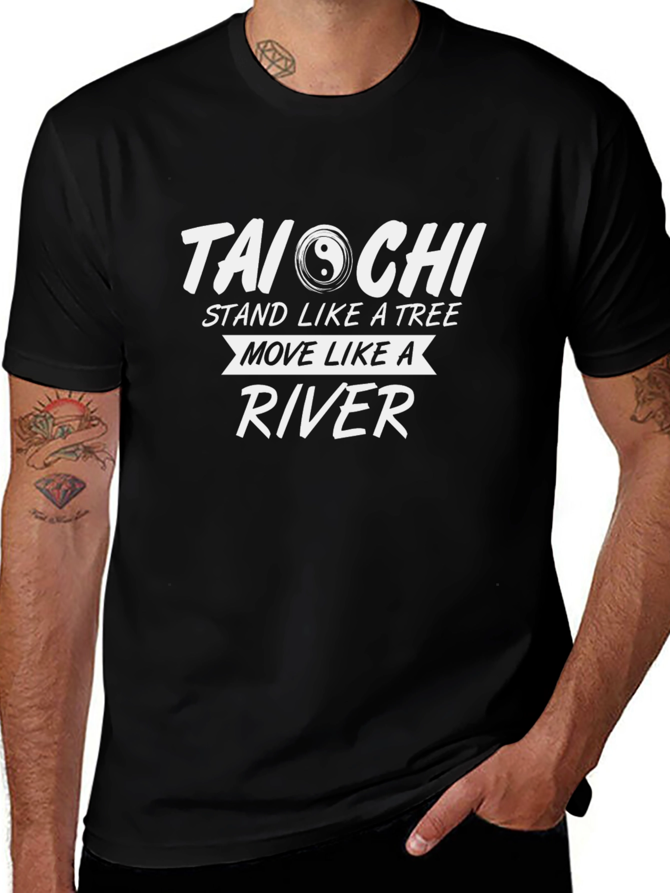 Tai Chi Graphic Tee - Stand Like a Tree