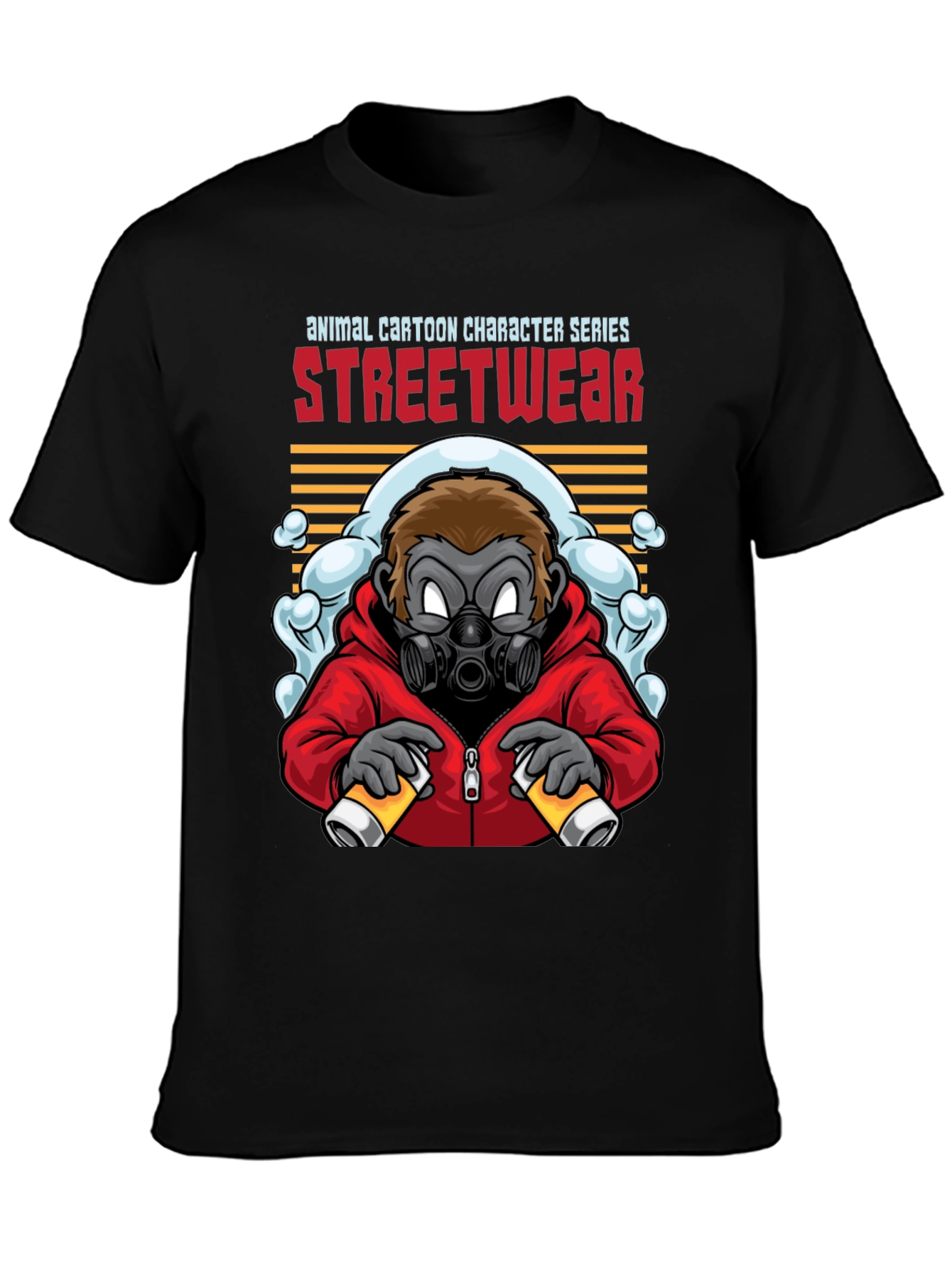 Streetwear Gorilla Graphic Black T-Shirt