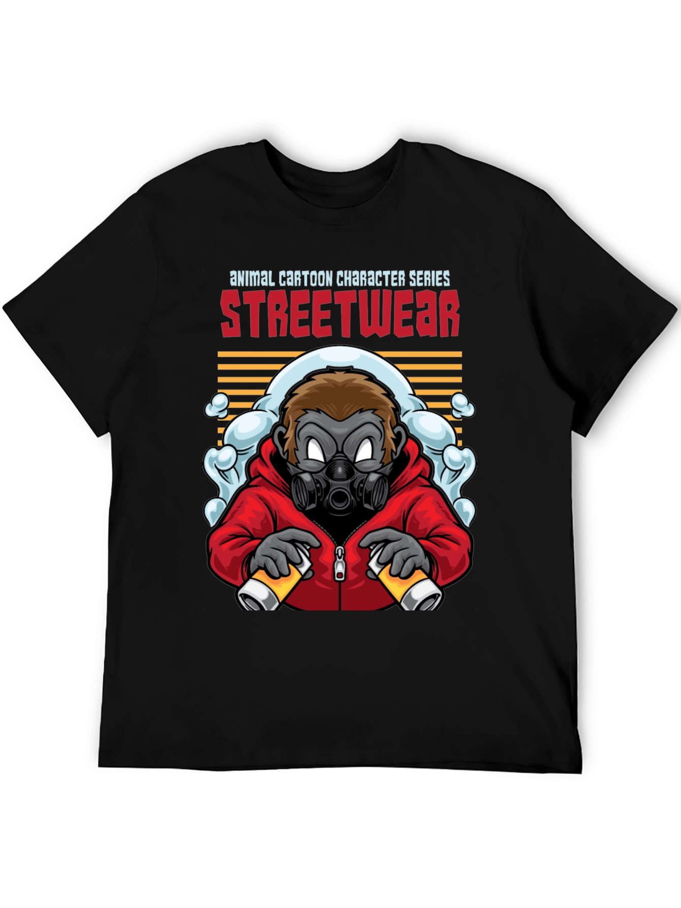 Streetwear Gorilla Graphic Black T-Shirt