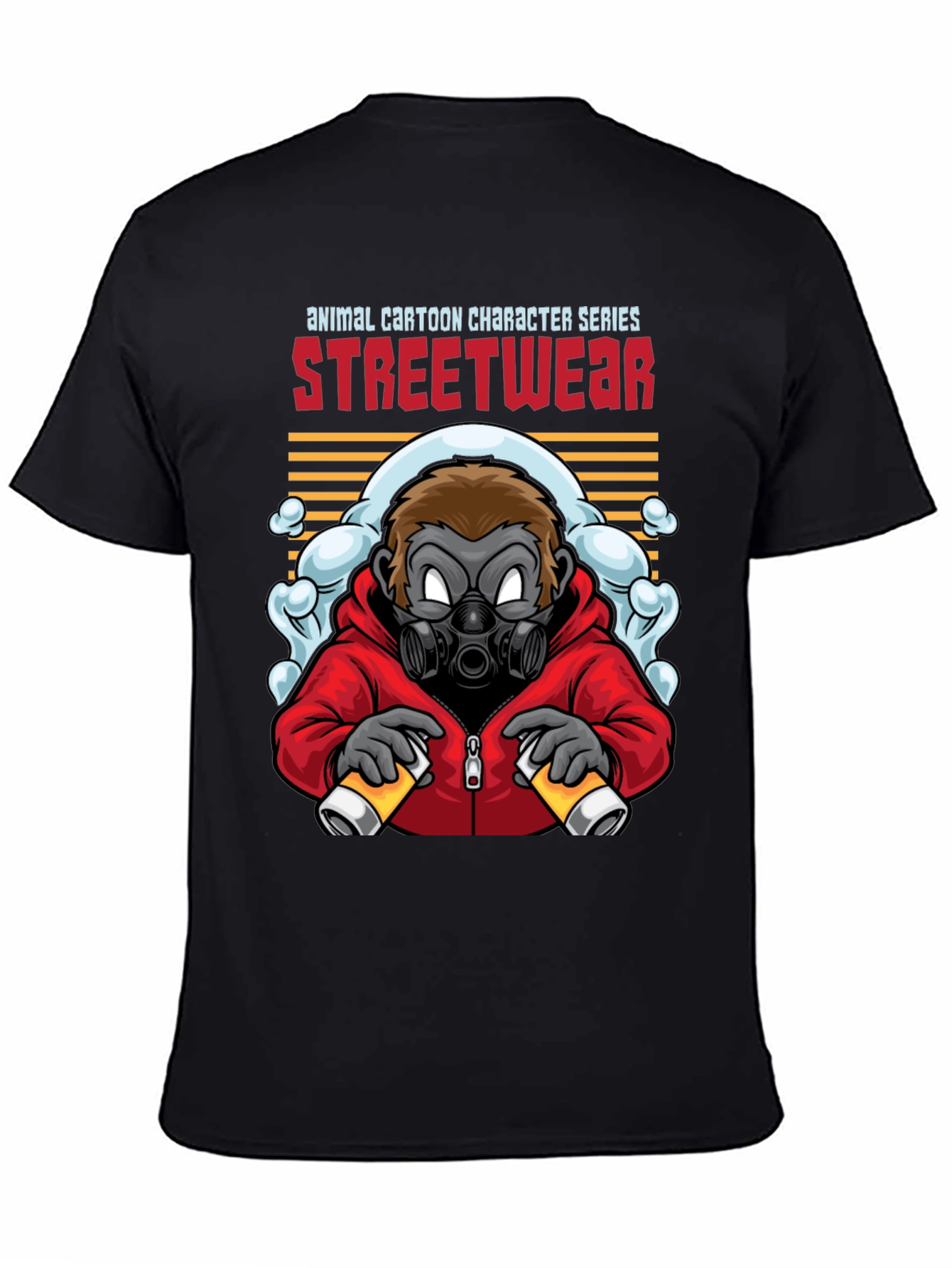 Streetwear Gorilla Graphic Black T-Shirt