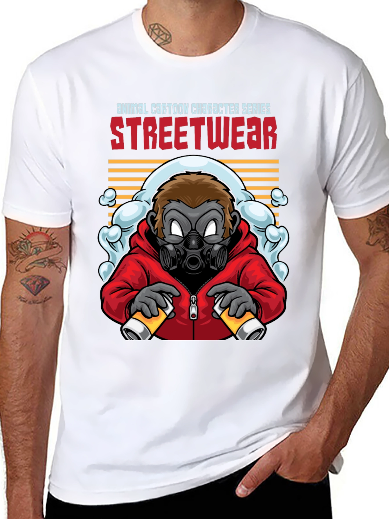 Streetwear Gorilla Graphic Black T-Shirt