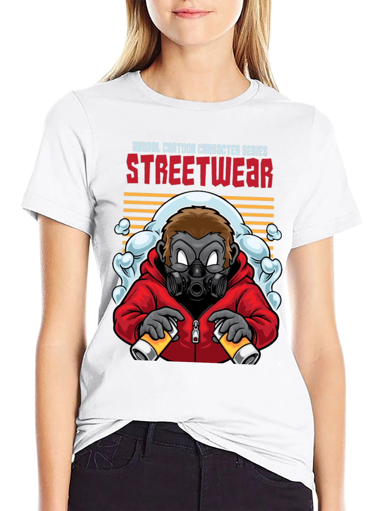 Streetwear Gorilla Graphic Black T-Shirt
