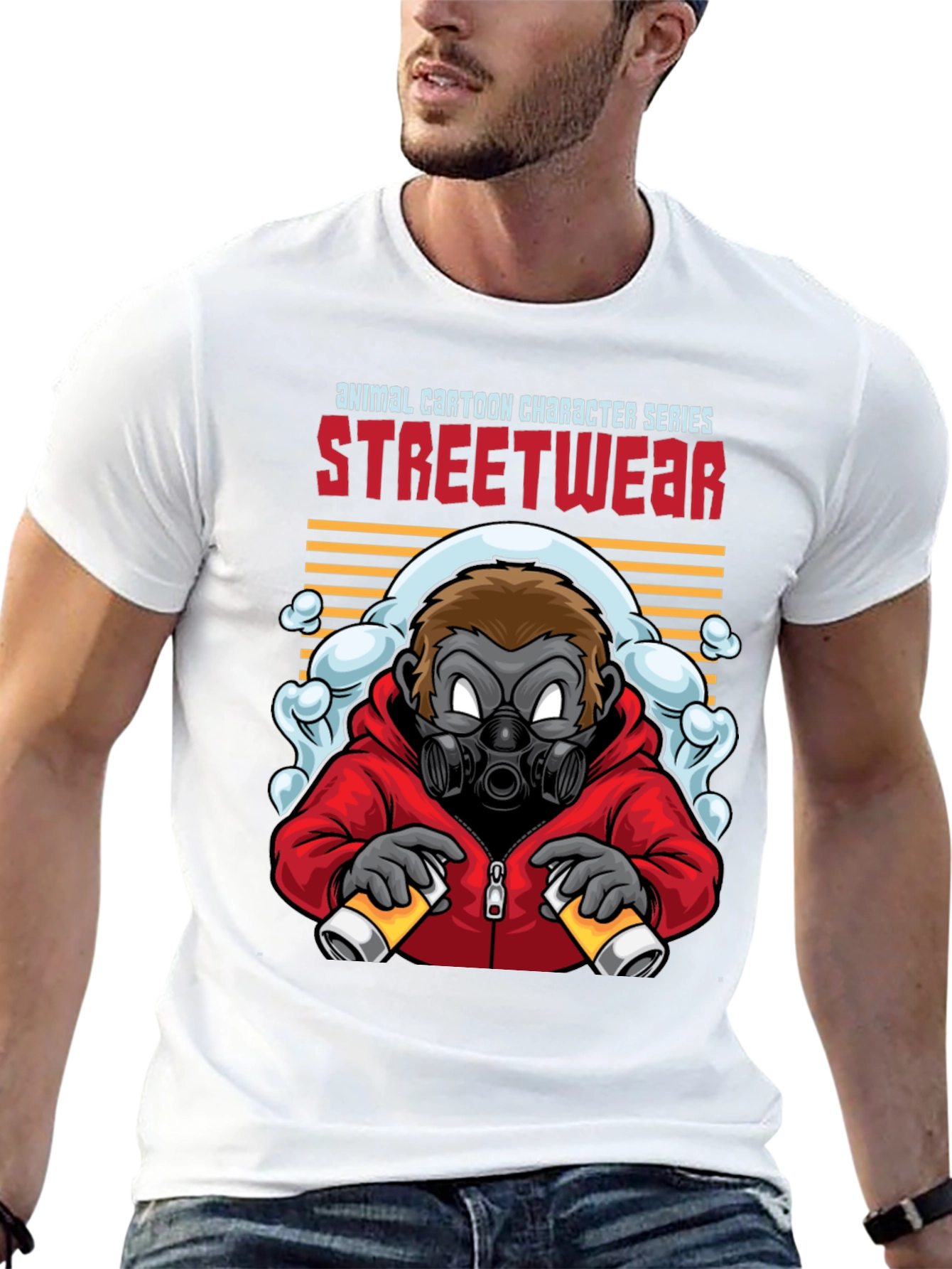 Streetwear Gorilla Graphic Black T-Shirt