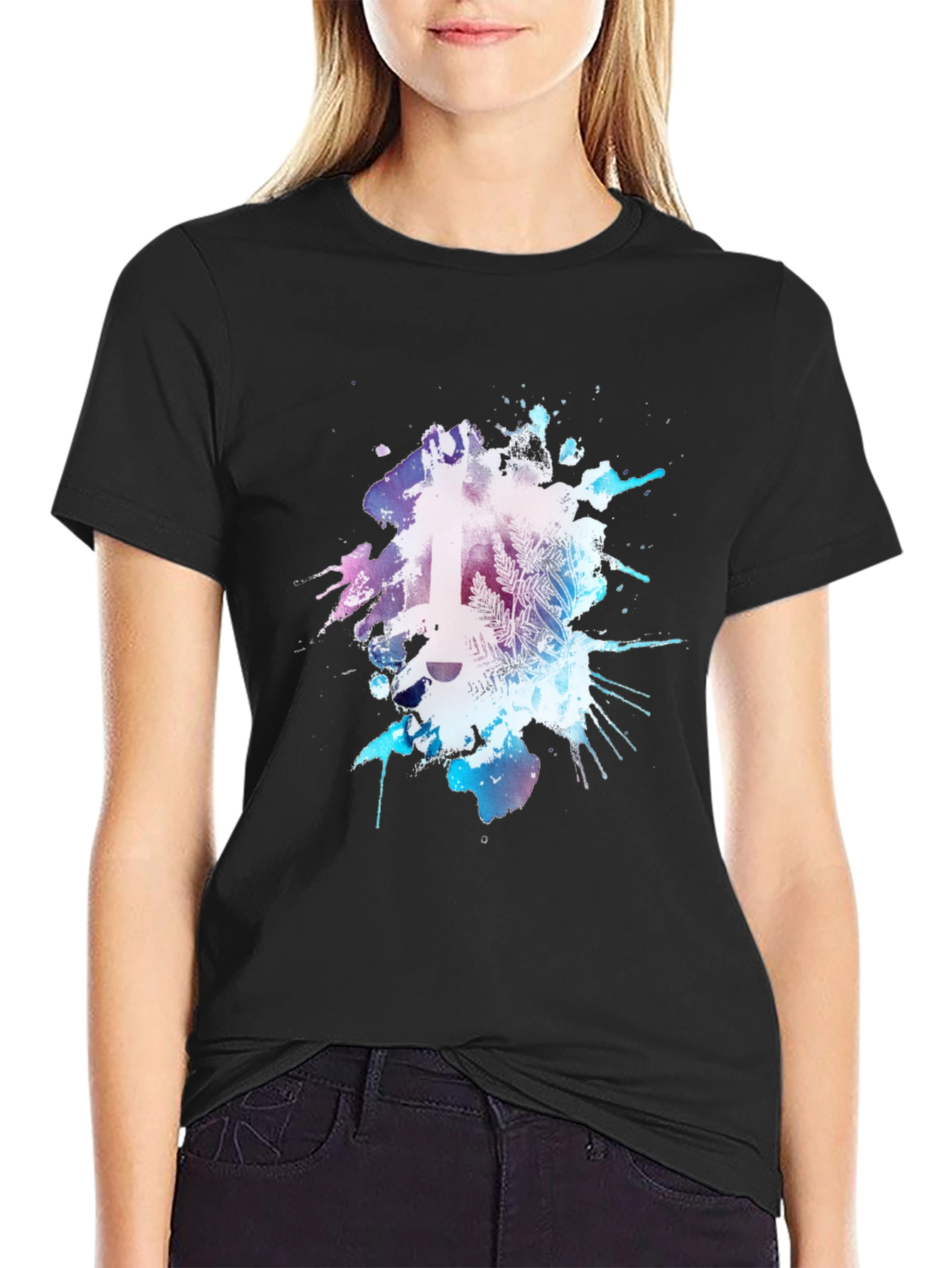 Abstract Guitar Graphic Tee - Mens Black T-Shirt