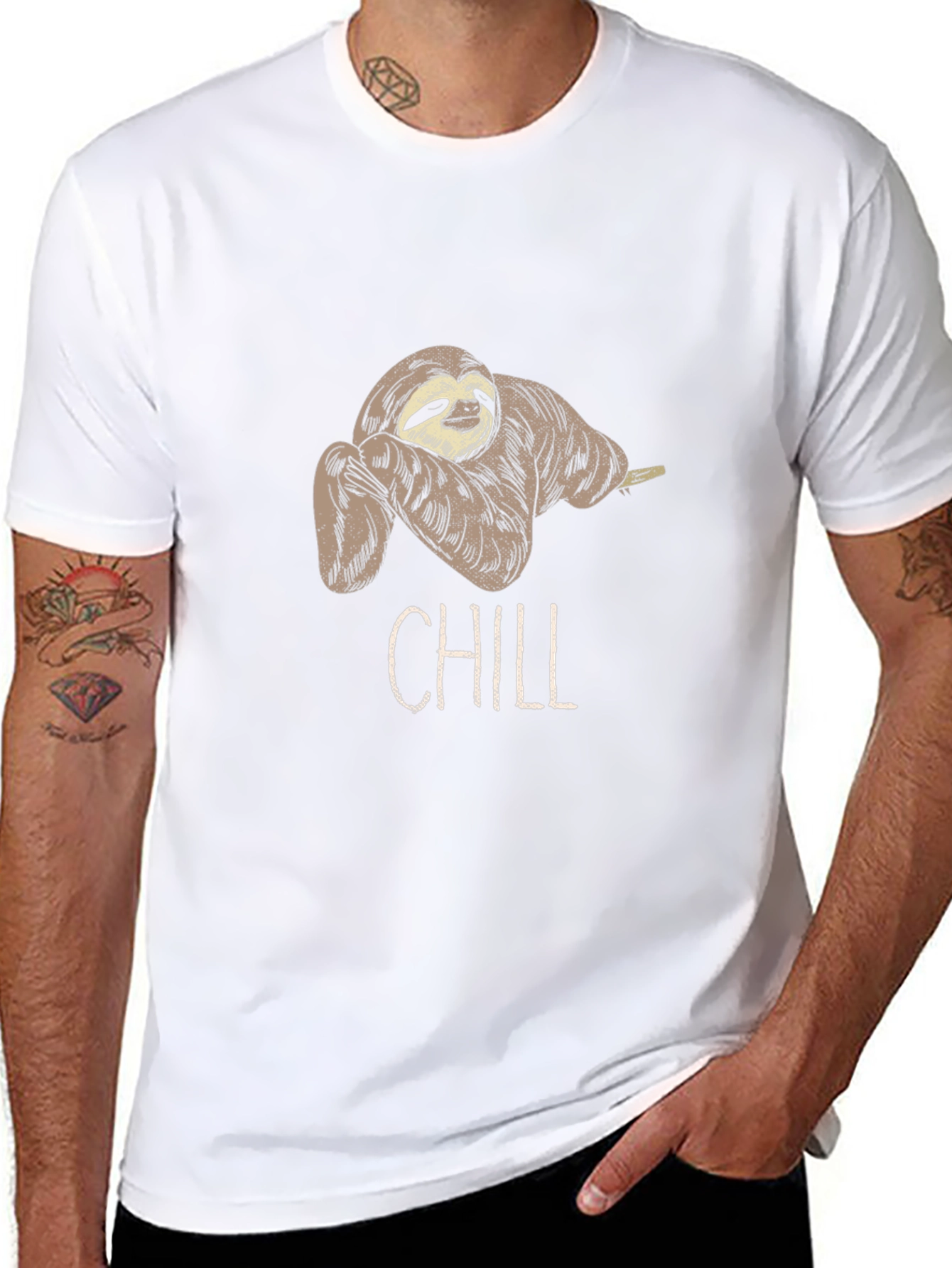 Chill Sloth Graphic Tee - Relaxed Fit