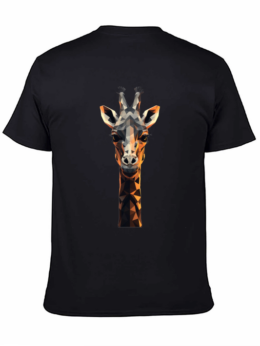 Geometric Giraffe Graphic Tee - Modern Animal Lovers Shirt