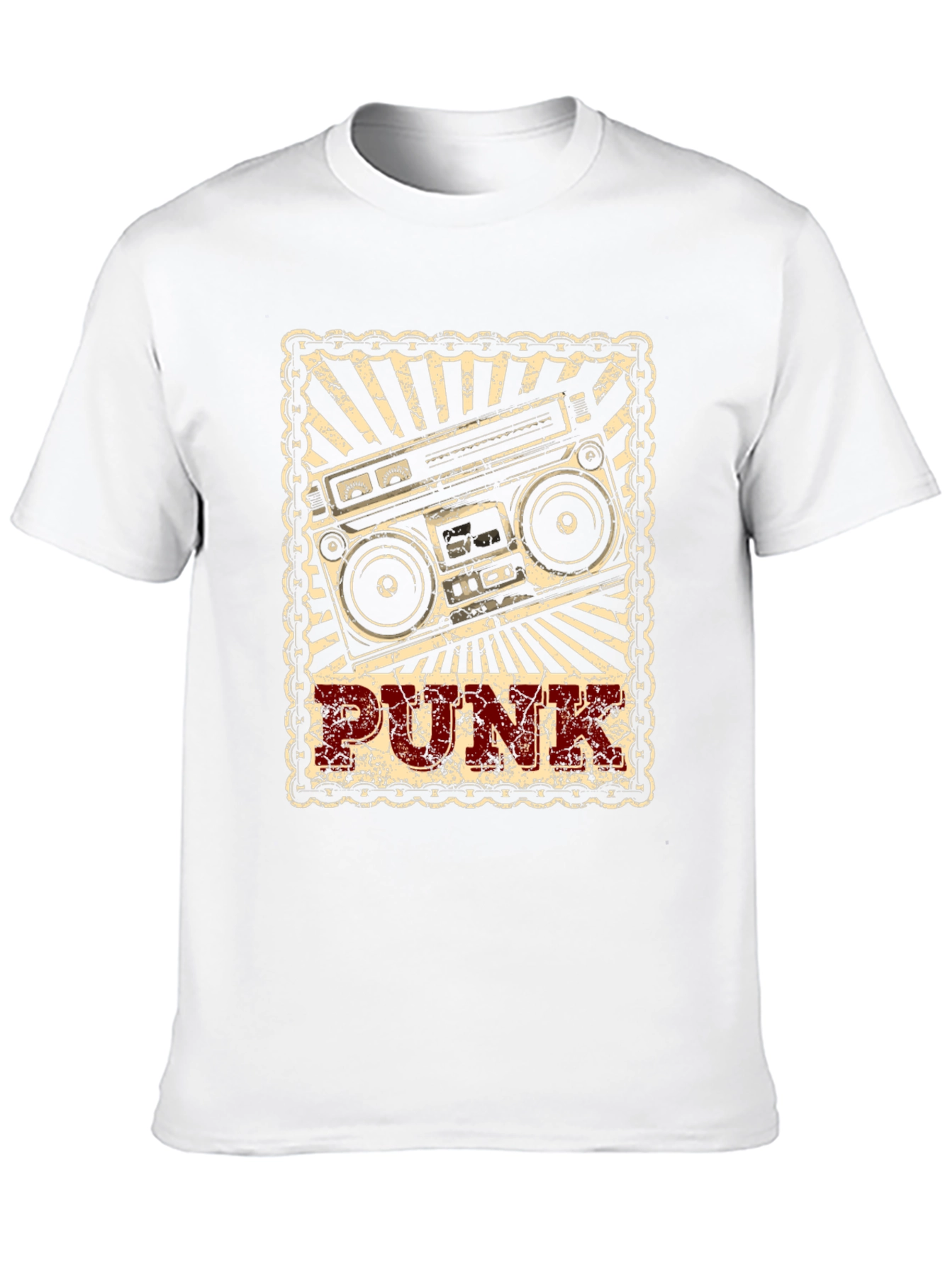 Retro Punk Boombox Graphic T-Shirt