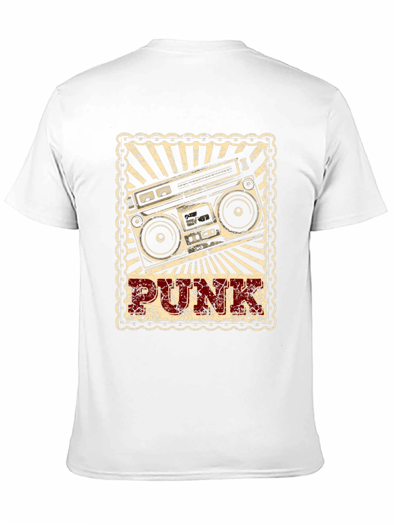 Retro Punk Boombox Graphic T-Shirt