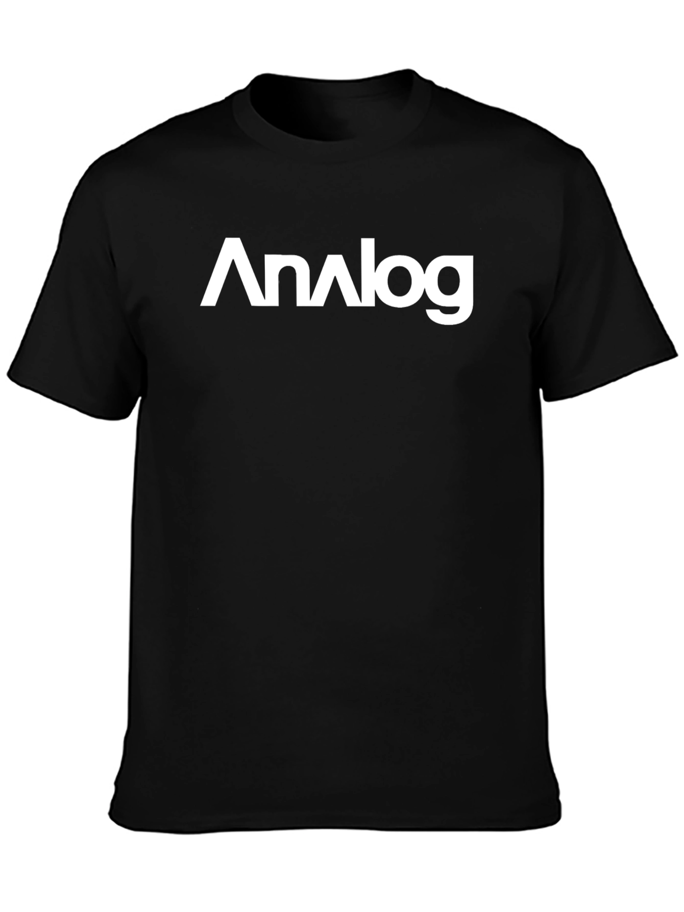 Analog Black Graphic T-Shirt for Men