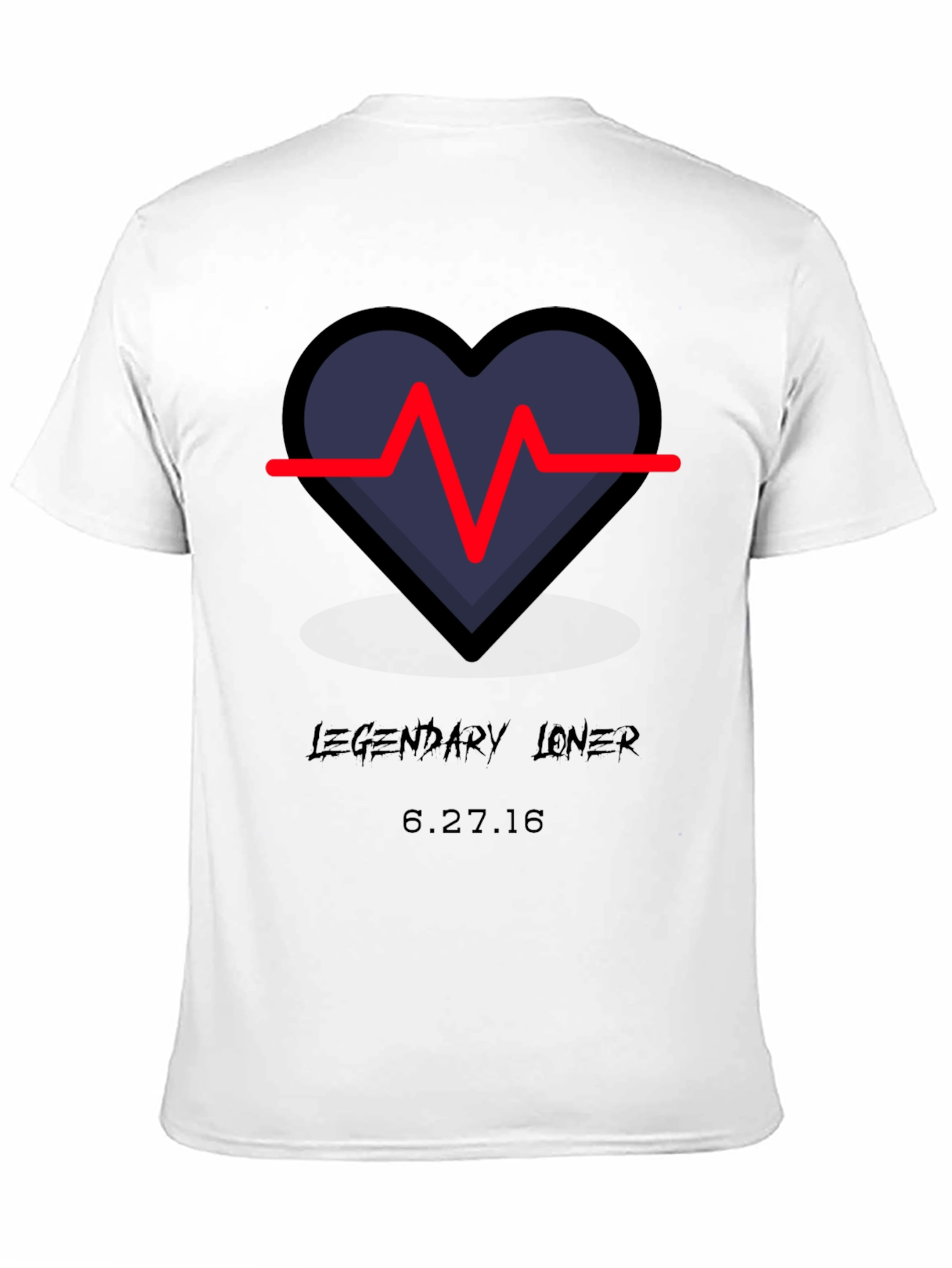 Legendary Loner Heartbeat Graphic Tee - Black