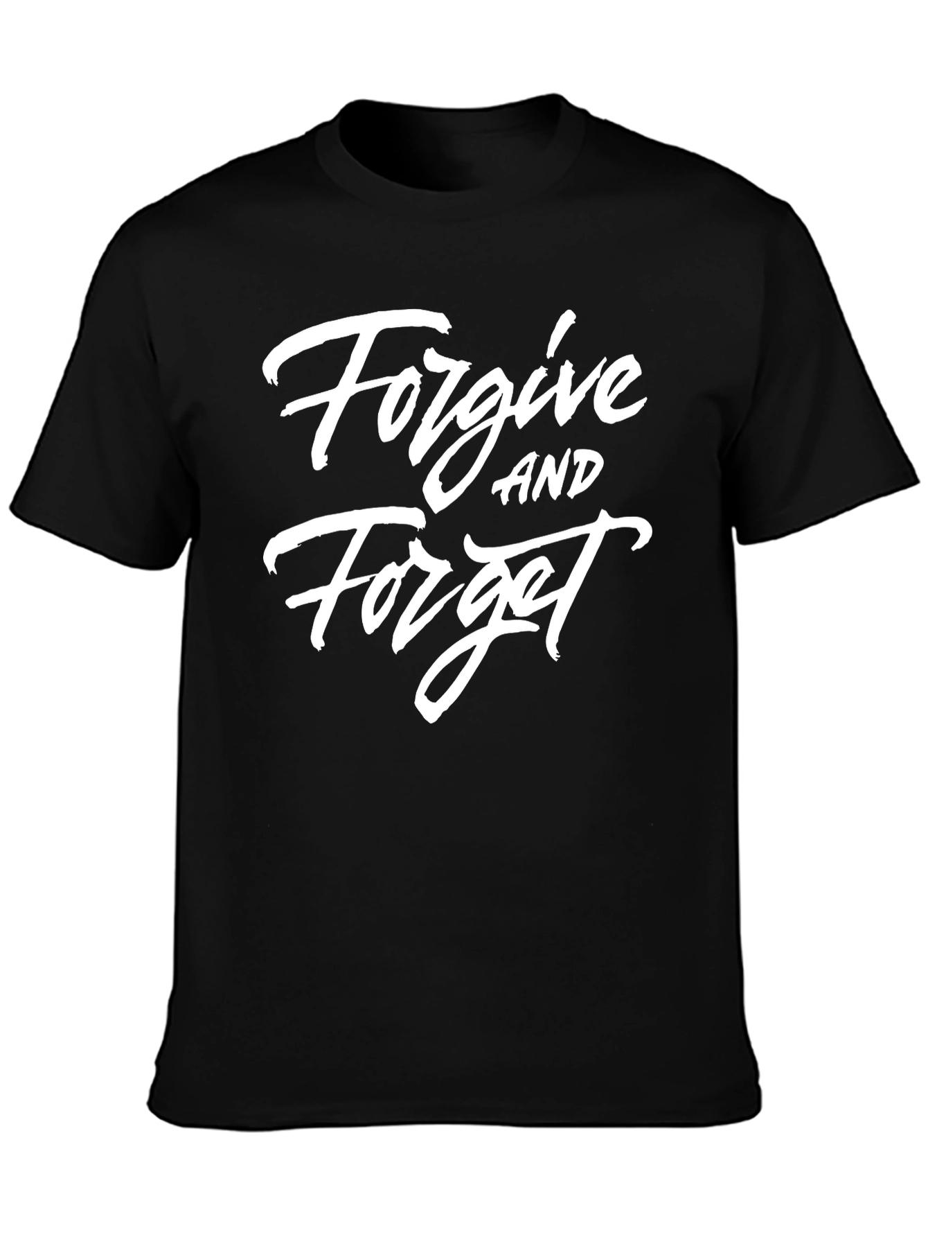 Forgive and Forget Black Graphic Tee