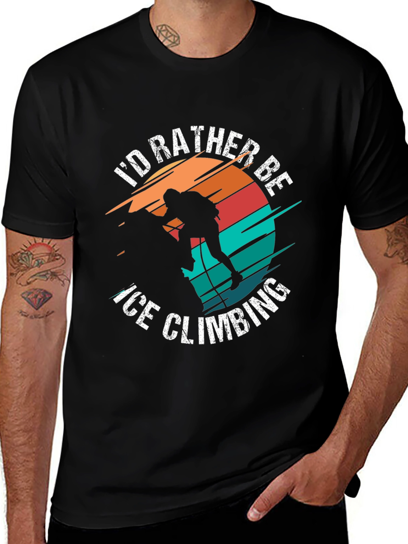 Ice Climbing Graphic T-Shirt for Adventurers