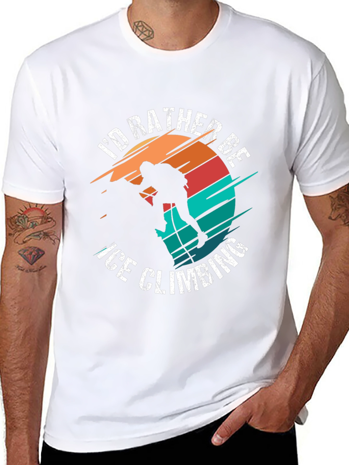 Ice Climbing Graphic T-Shirt for Adventurers