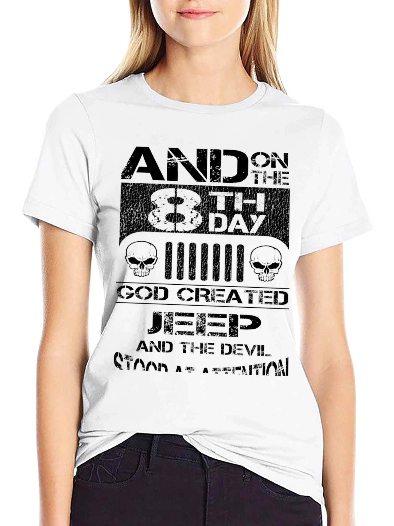 Jeep God Created Graphic T-Shirt - Mens Black Tee