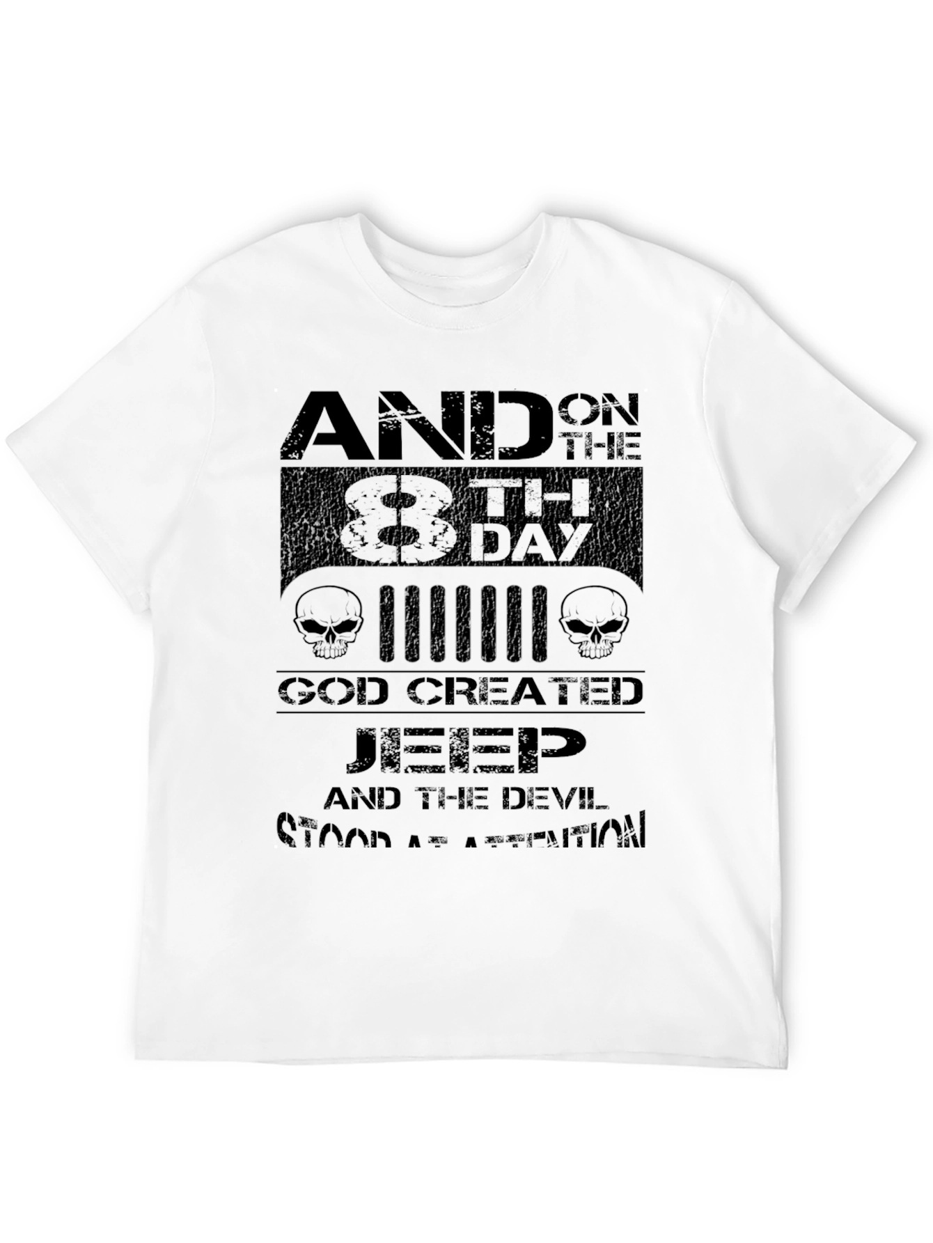 Jeep God Created Graphic T-Shirt - Mens Black Tee