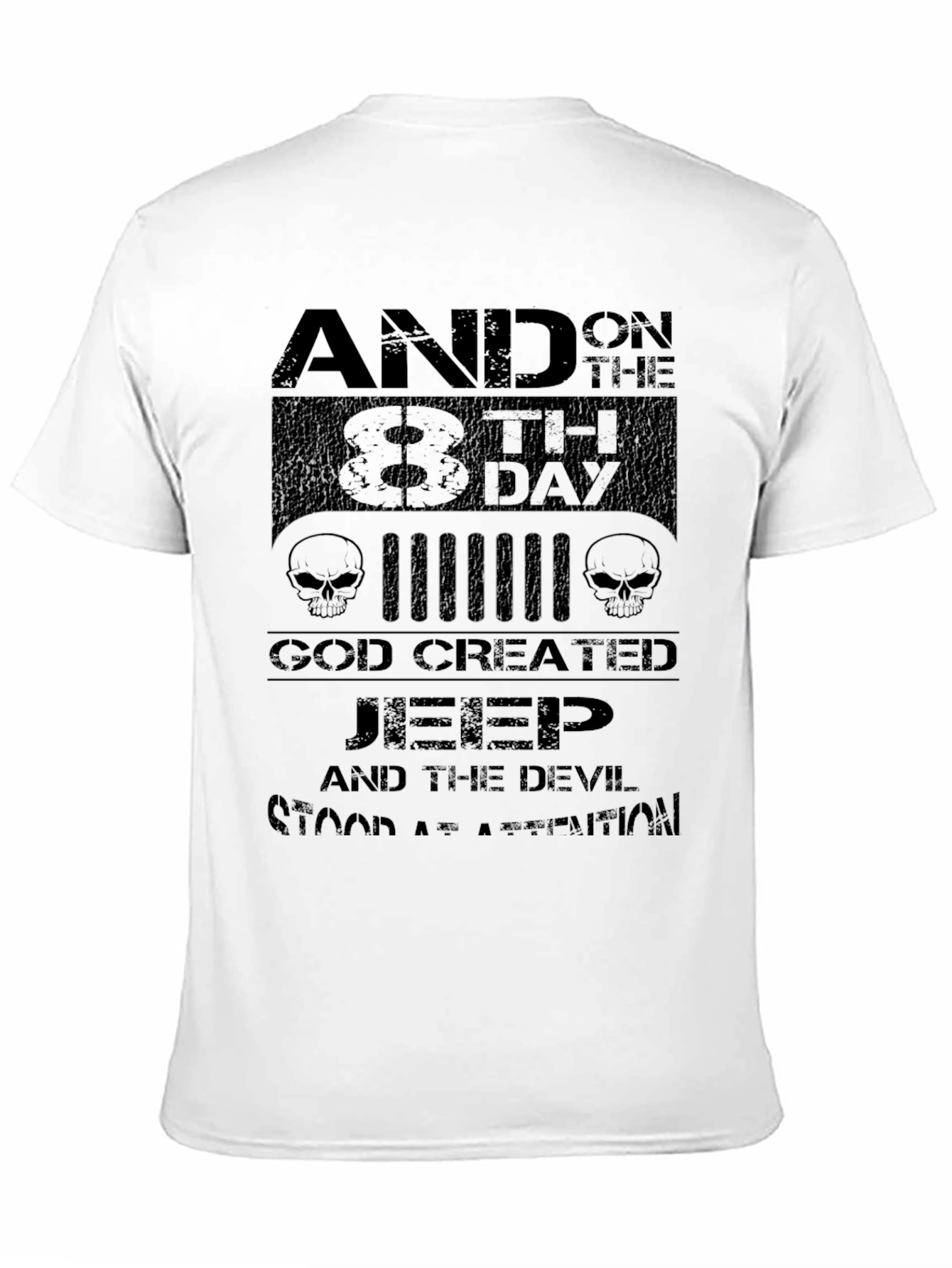 Jeep God Created Graphic T-Shirt - Mens Black Tee