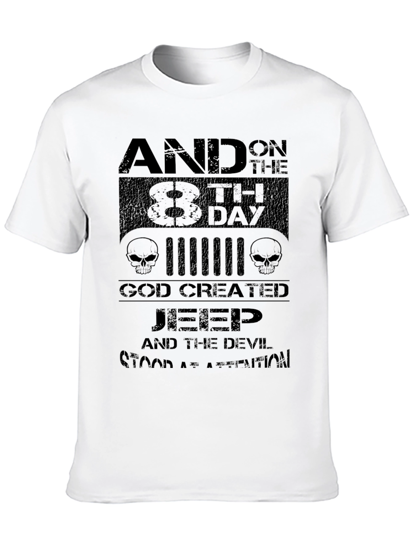 Jeep God Created Graphic T-Shirt - Mens Black Tee
