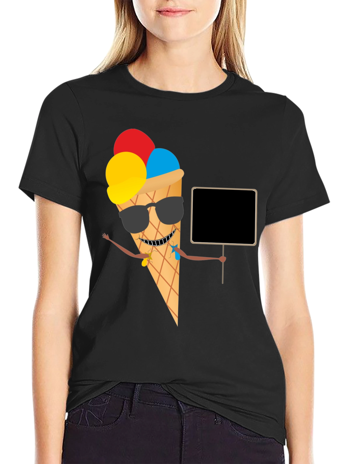 Cool Ice Cream Cone Graphic T-Shirt