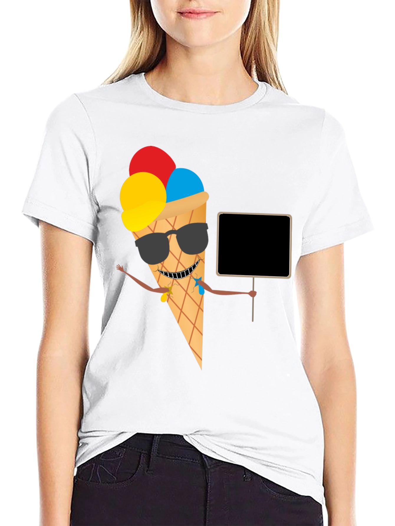 Cool Ice Cream Cone Graphic T-Shirt