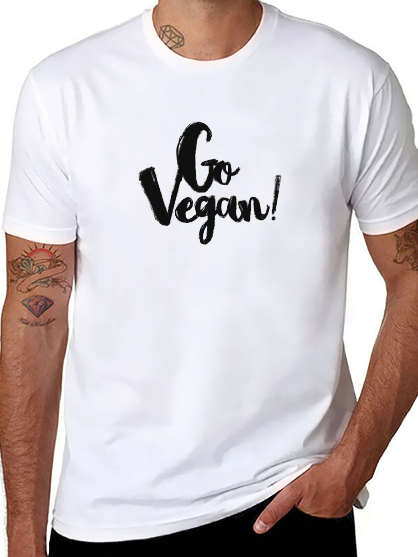 Go Vegan Black T-Shirt - Stylish & Comfortable