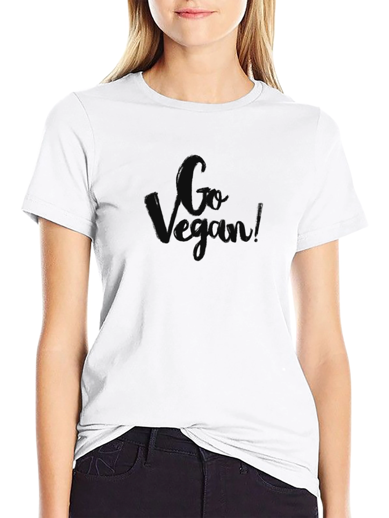 Go Vegan Black T-Shirt - Stylish & Comfortable