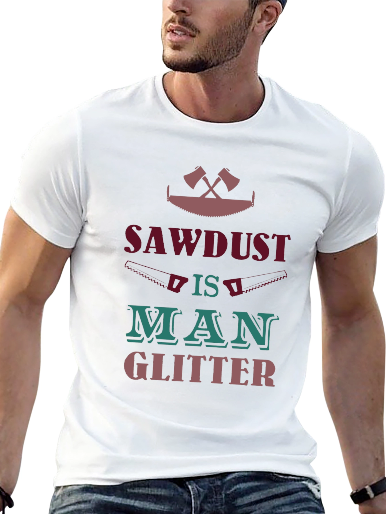 Sawdust Man Glitter Graphic Tee